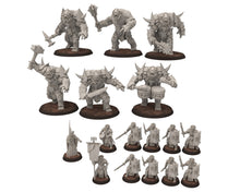 Load image into Gallery viewer, Orc horde - The Black Door War Trolls bundle, Beast of war created by the Dark Lord, Detailled Dark Lord Miniatures for wargame D&amp;D, Lotr..
