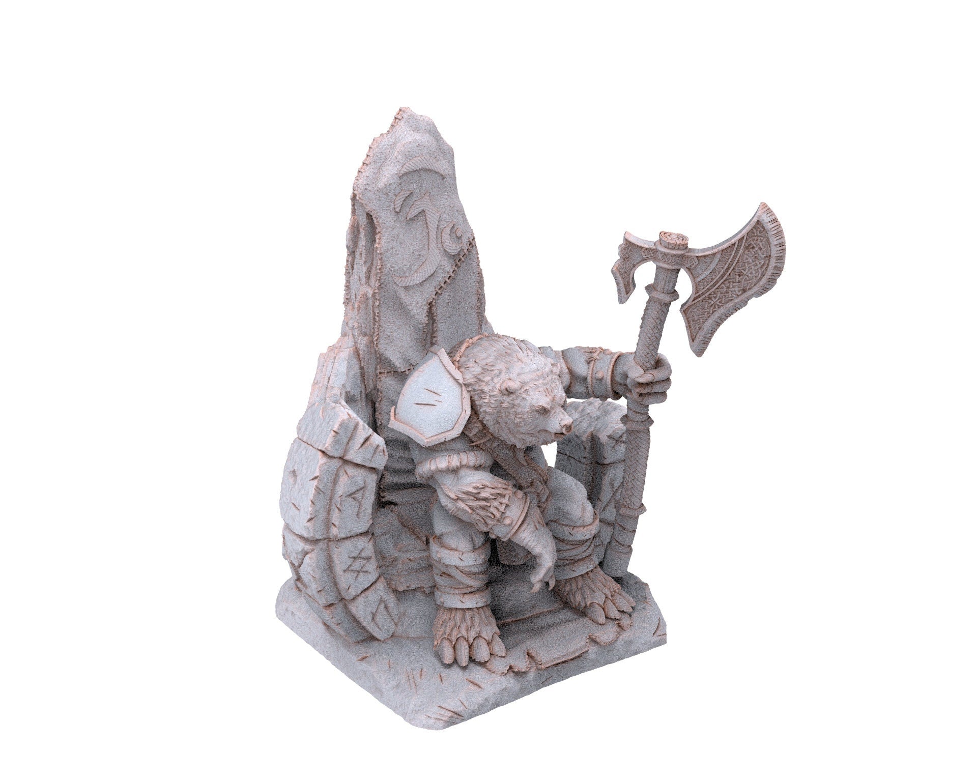 Bears warriors - Kurtz Overwarden, The Wardens of Fury Peaks, daybreak miniatures, for Wargames, Pathfinder, Dungeons & Dragons TTRPG