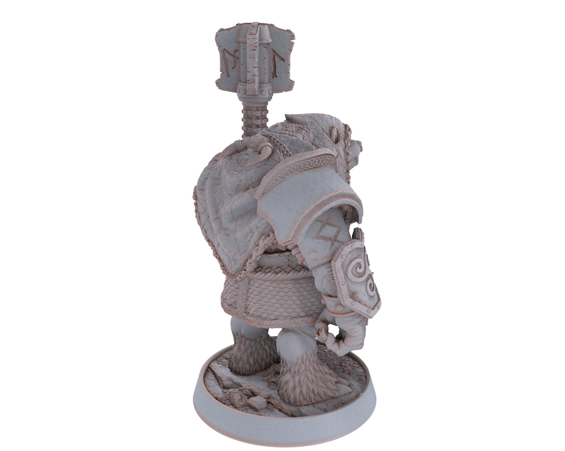 Bears warriors - Bernof Standfast, The Wardens of Fury Peaks, daybreak miniatures, for Wargames, Pathfinder, Dungeons & Dragons TTRPG