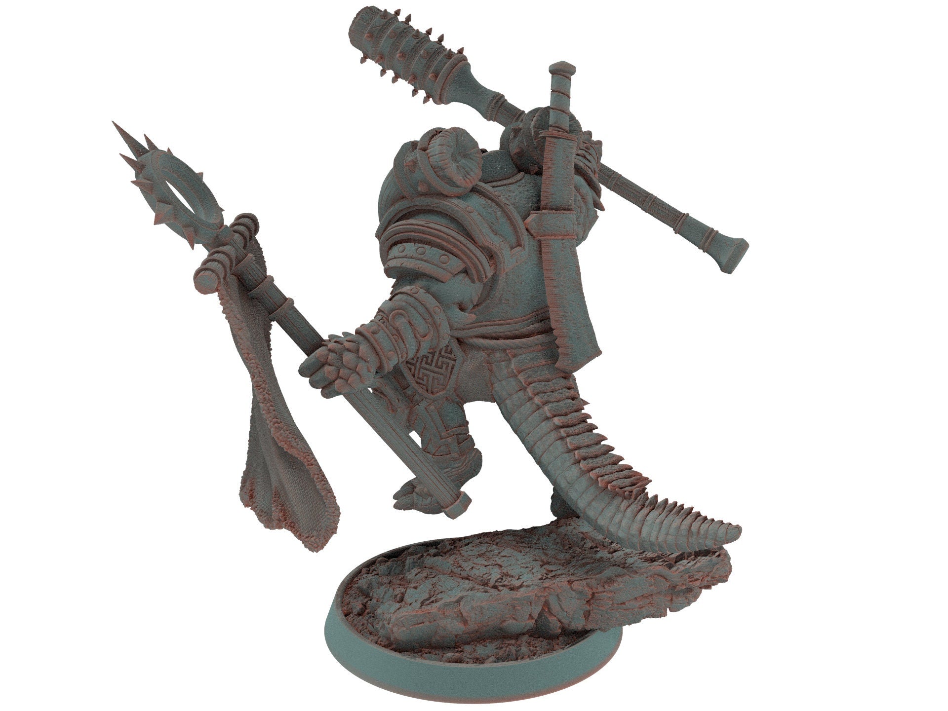 Crocodile warriors - Firstmate Cranmer - The Sharptails of Hacksaw River, daybreak miniatures, for Wargames, Pathfinder, Dungeons & Dragons