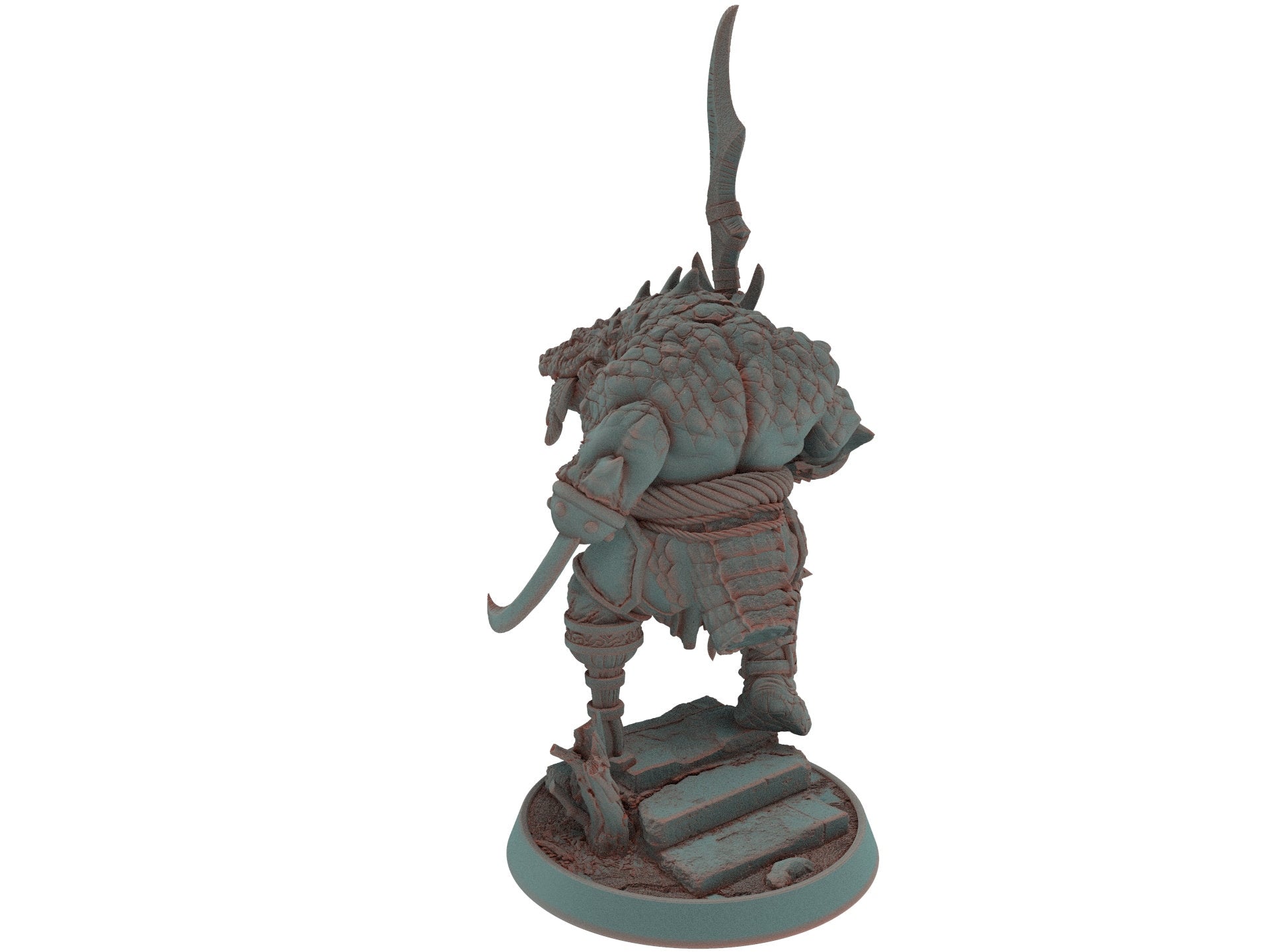 Crocodile warriors - Hook Halfgrind - The Sharptails of Hacksaw River, daybreak miniatures, for Wargames, Pathfinder, Dungeons & Dragons