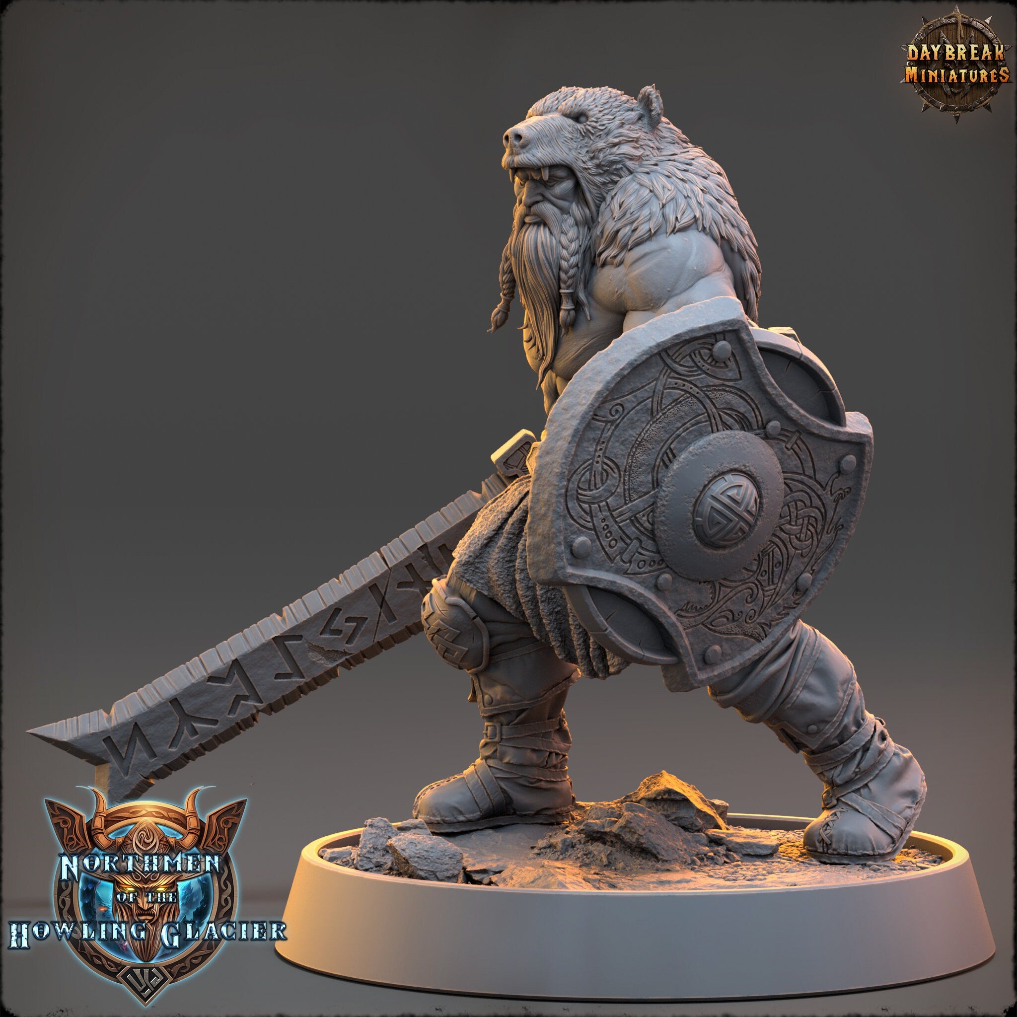 Vikings - Magnar Runeblade - The Sharptails of Hacksaw River, daybreak miniatures, for Wargames, Pathfinder, Dungeons & Dragons