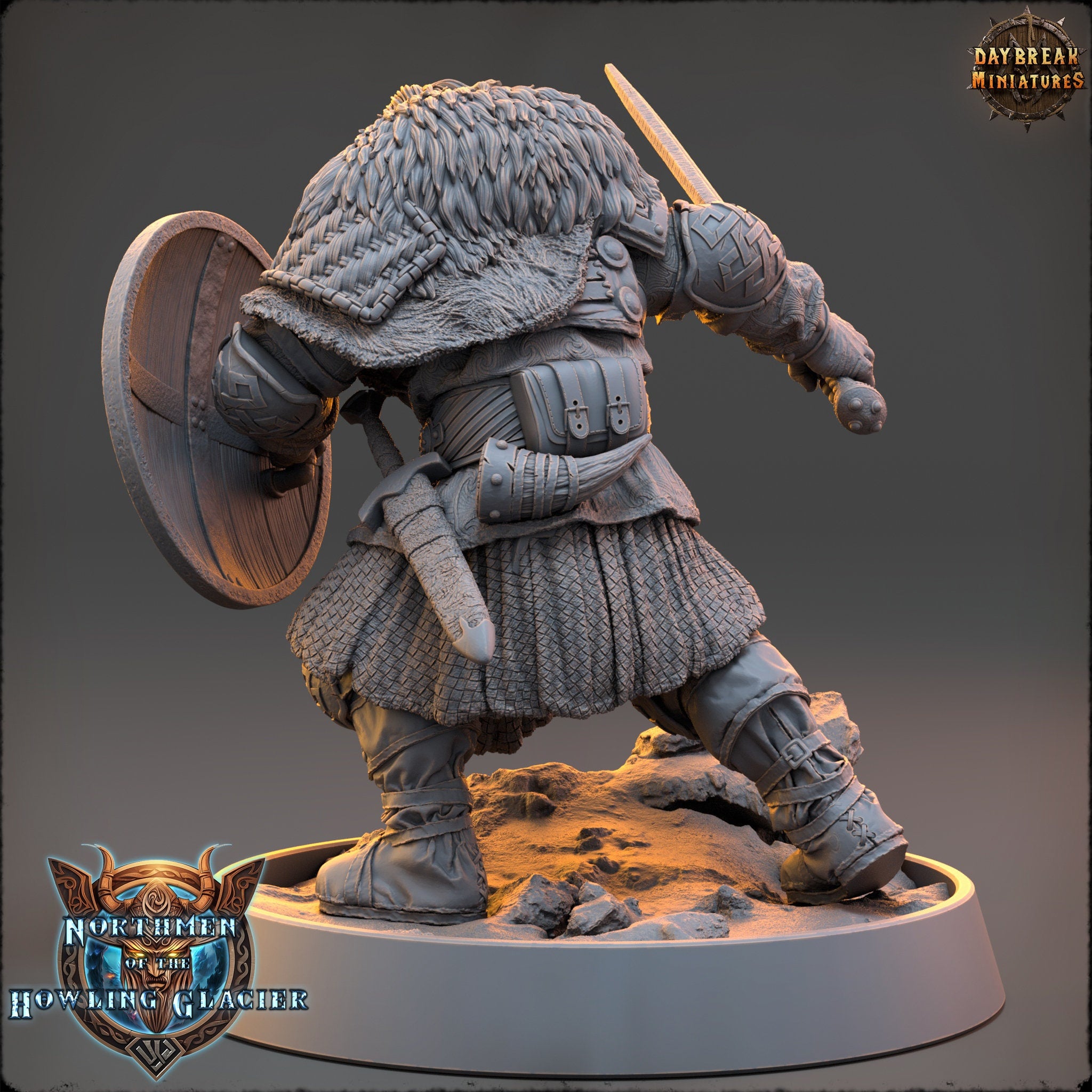 Vikings - Garleif Ravenwing - The Sharptails of Hacksaw River, daybreak miniatures, for Wargames, Pathfinder, Dungeons & Dragons