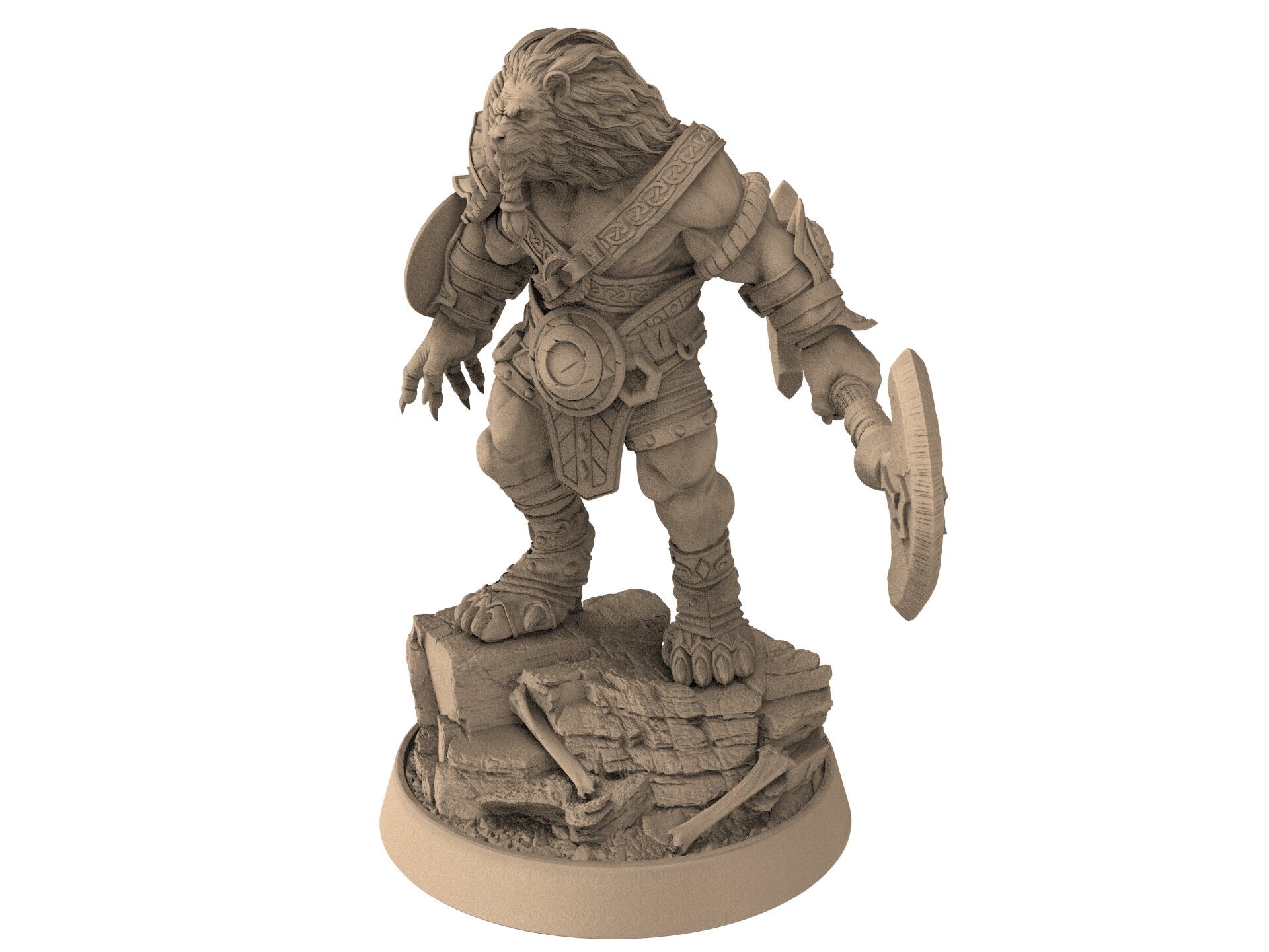 Lion kingdom - King Emmering - The Kings of Karmaaz, daybreak miniatures, for Wargames, Pathfinder, Dungeons & Dragons