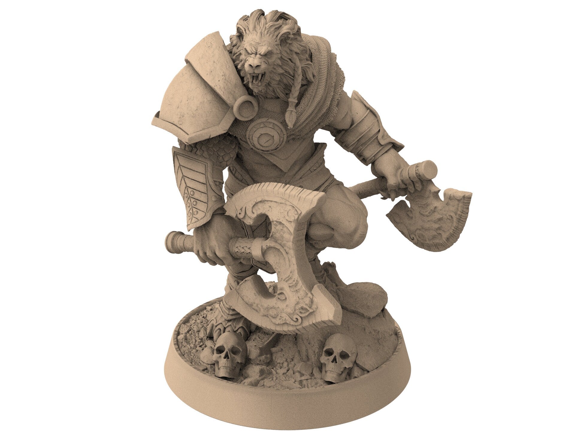 Lion kingdom - King Heartrender - The Kings of Karmaaz, daybreak miniatures, for Wargames, Pathfinder, Dungeons & Dragons