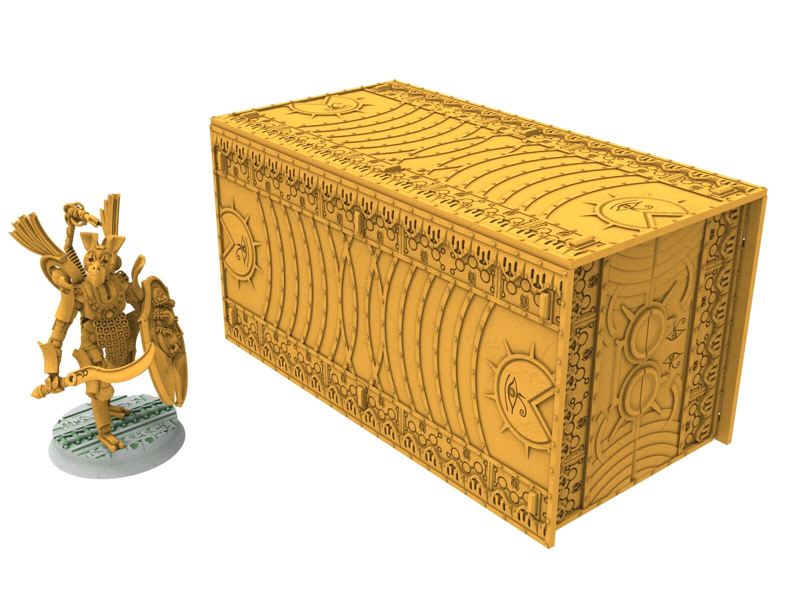 40k WTC 2 stored Ruins, Cinan necropolis egyptian futuristic biome, building scenery terrain, for warmachine, infinity, wargame scifi...