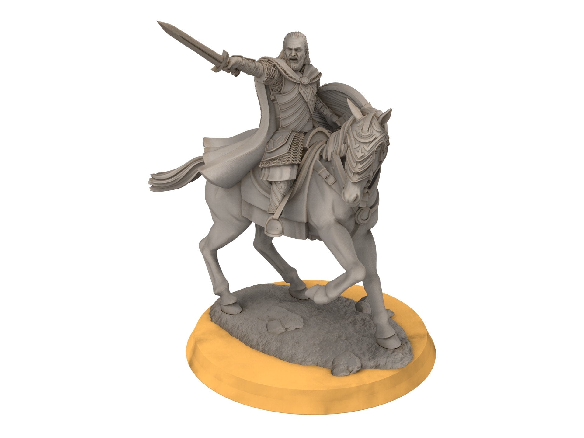 Rohan - West Human King, Knight of Rohan, the Horse-lords, rider of the mark, minis for wargame D&D, Lotr...