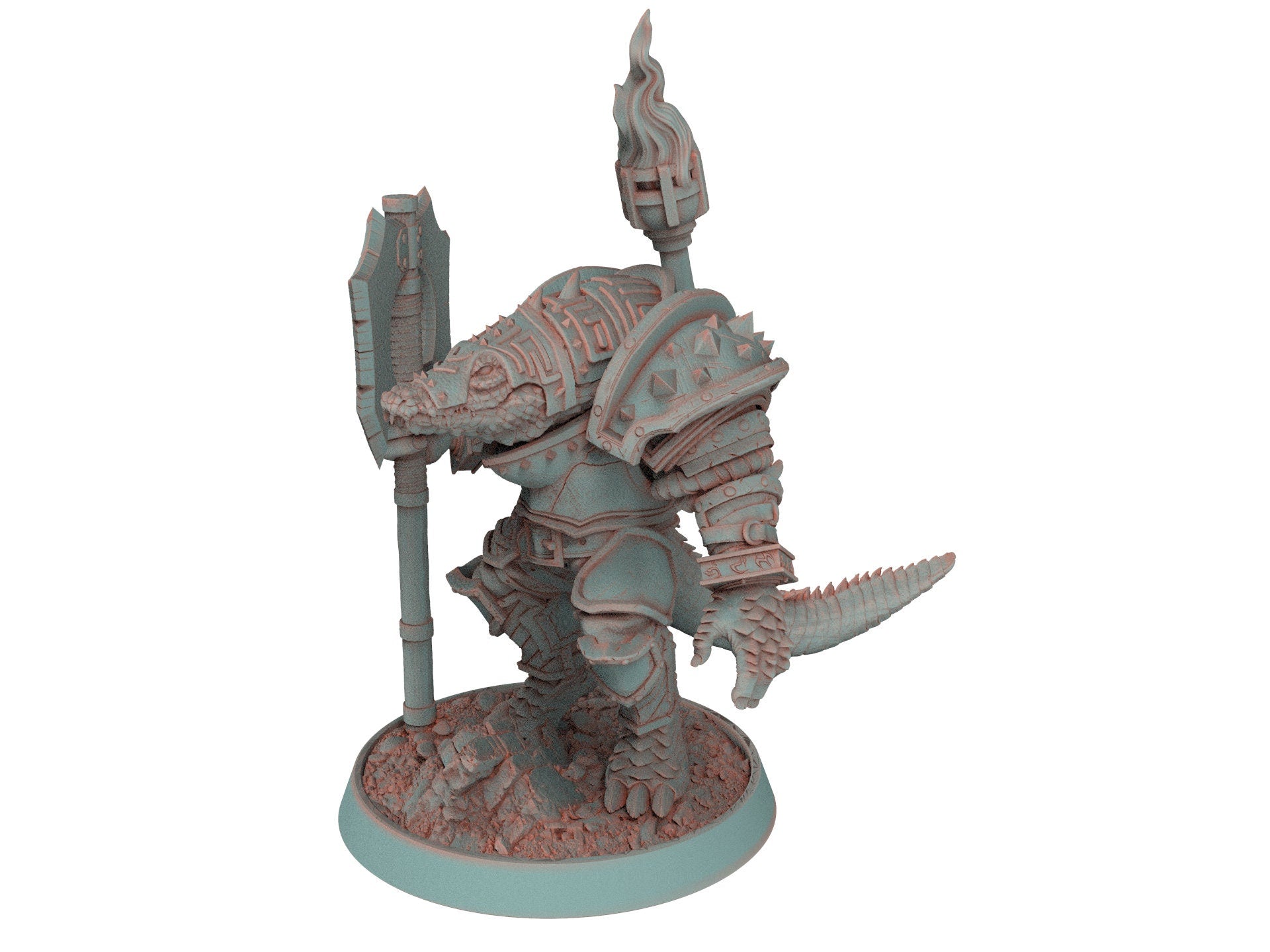 Crocodile warriors - Bloody Gundar - The Sharptails of Hacksaw River, daybreak miniatures, for Wargames, Pathfinder, Dungeons & Dragons