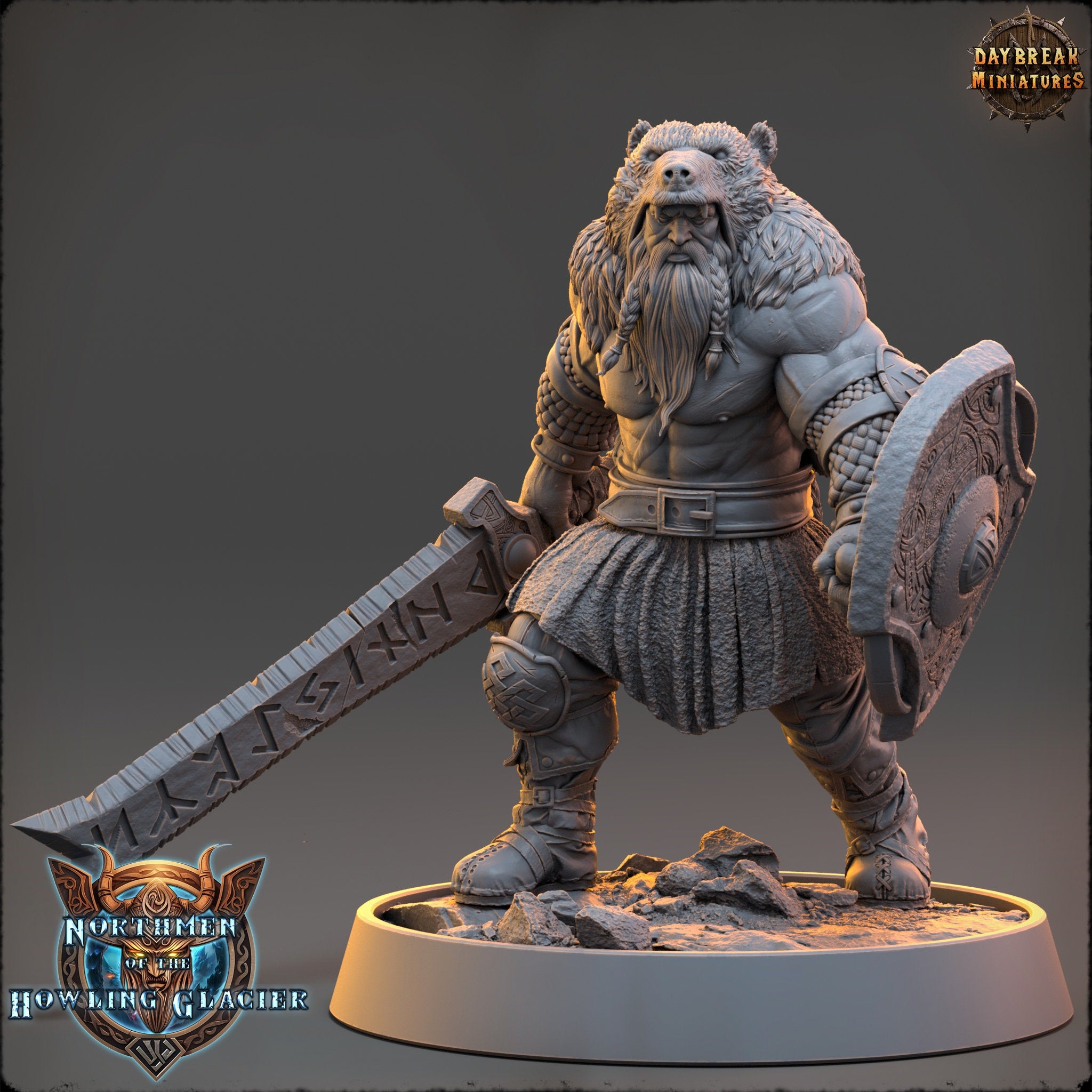 Vikings - Magnar Runeblade - The Sharptails of Hacksaw River, daybreak miniatures, for Wargames, Pathfinder, Dungeons & Dragons