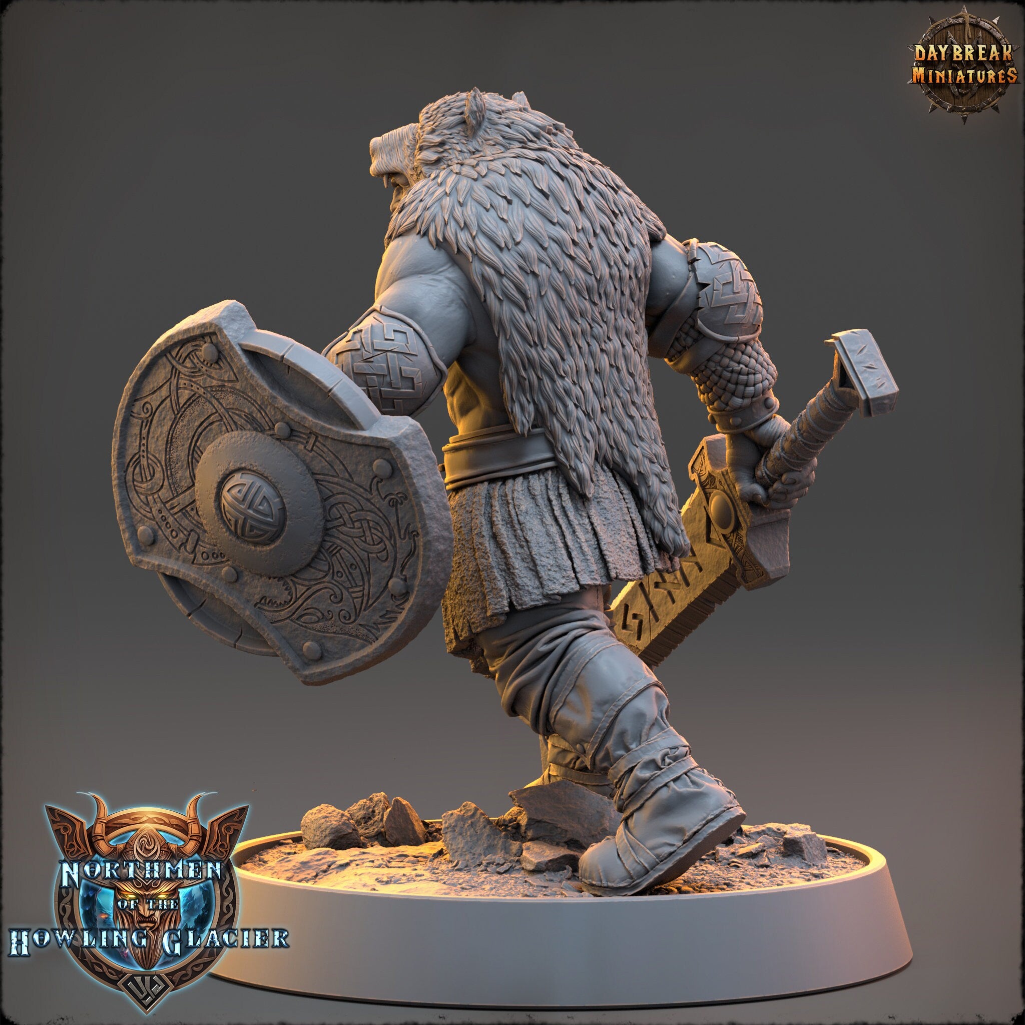 Vikings - Magnar Runeblade - The Sharptails of Hacksaw River, daybreak miniatures, for Wargames, Pathfinder, Dungeons & Dragons