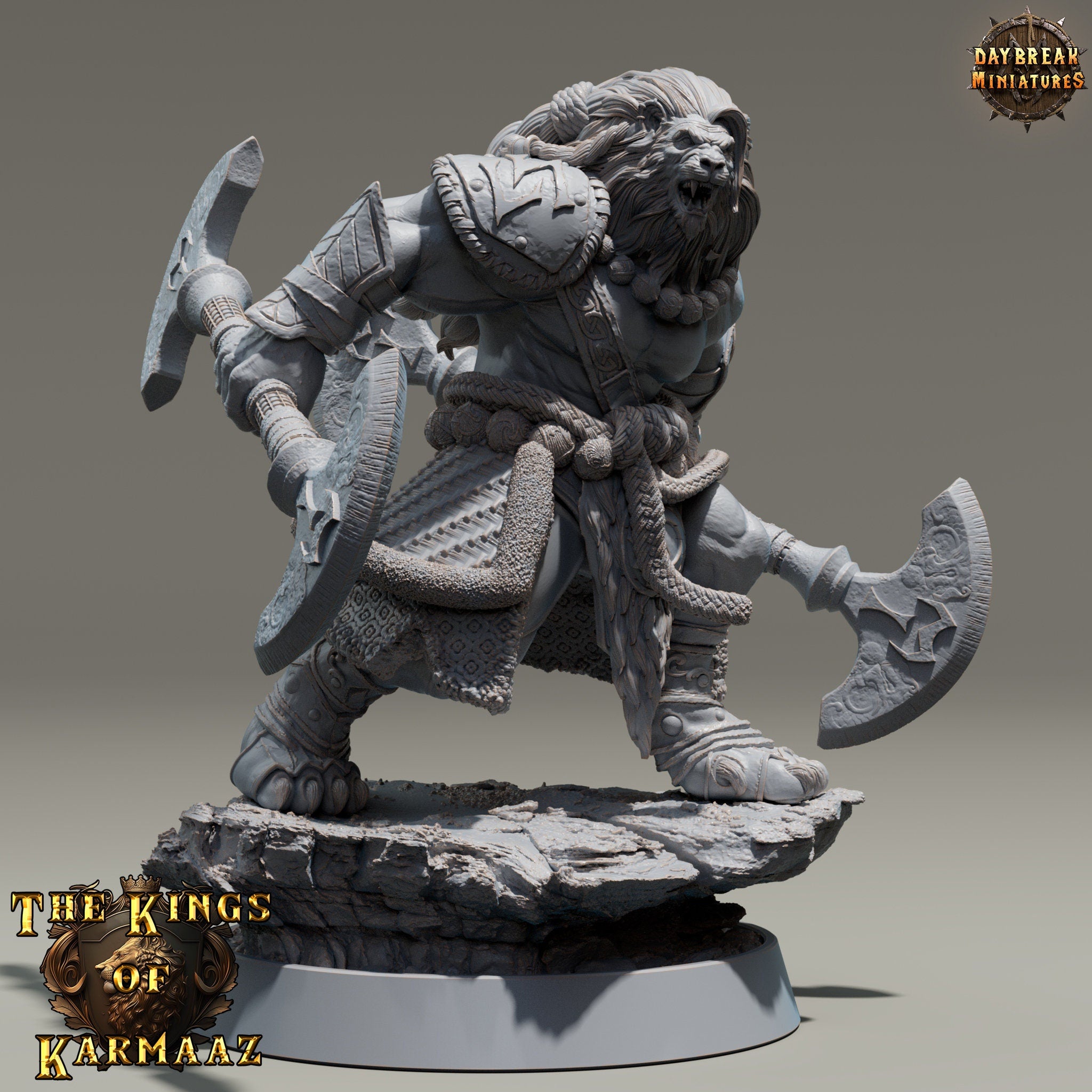 Lion kingdom - King Broadside - The Kings of Karmaaz, daybreak miniatures, for Wargames, Pathfinder, Dungeons & Dragons