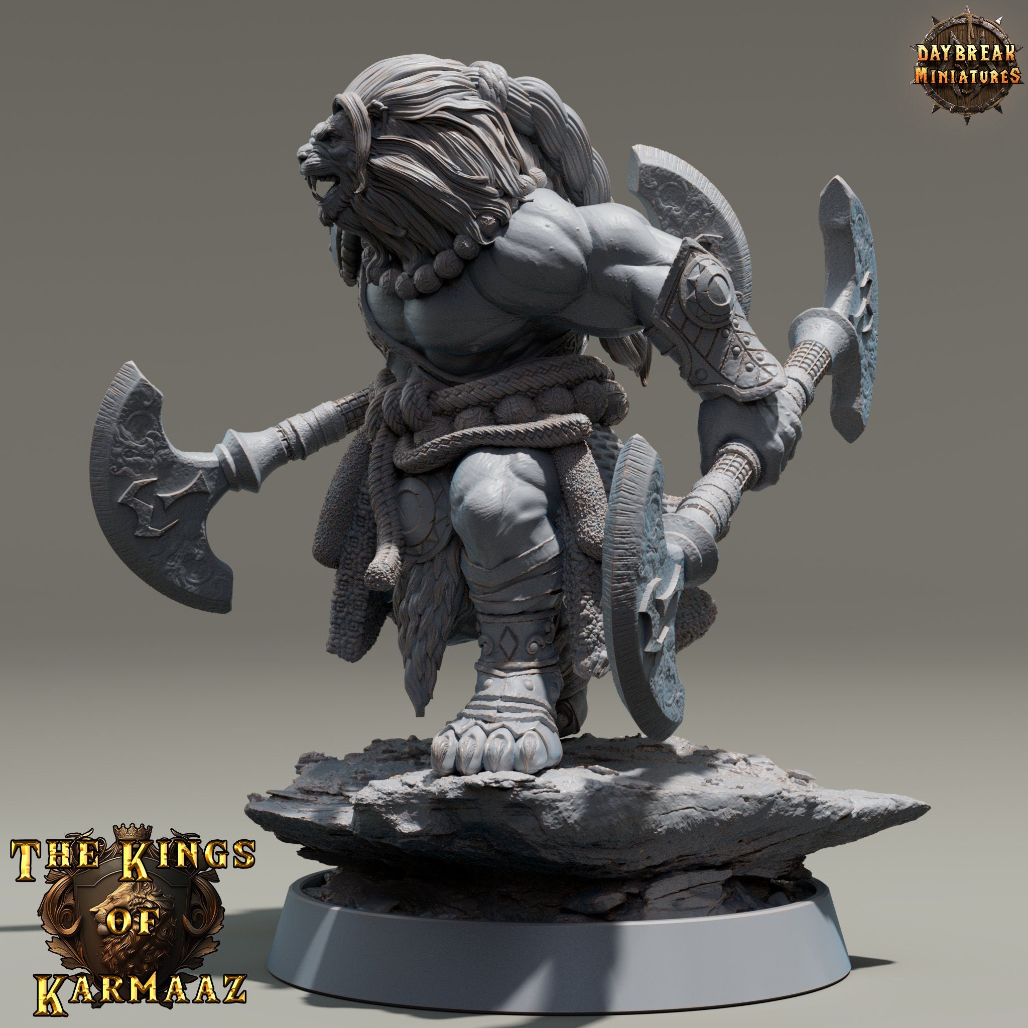 Lion kingdom - King Broadside - The Kings of Karmaaz, daybreak miniatures, for Wargames, Pathfinder, Dungeons & Dragons