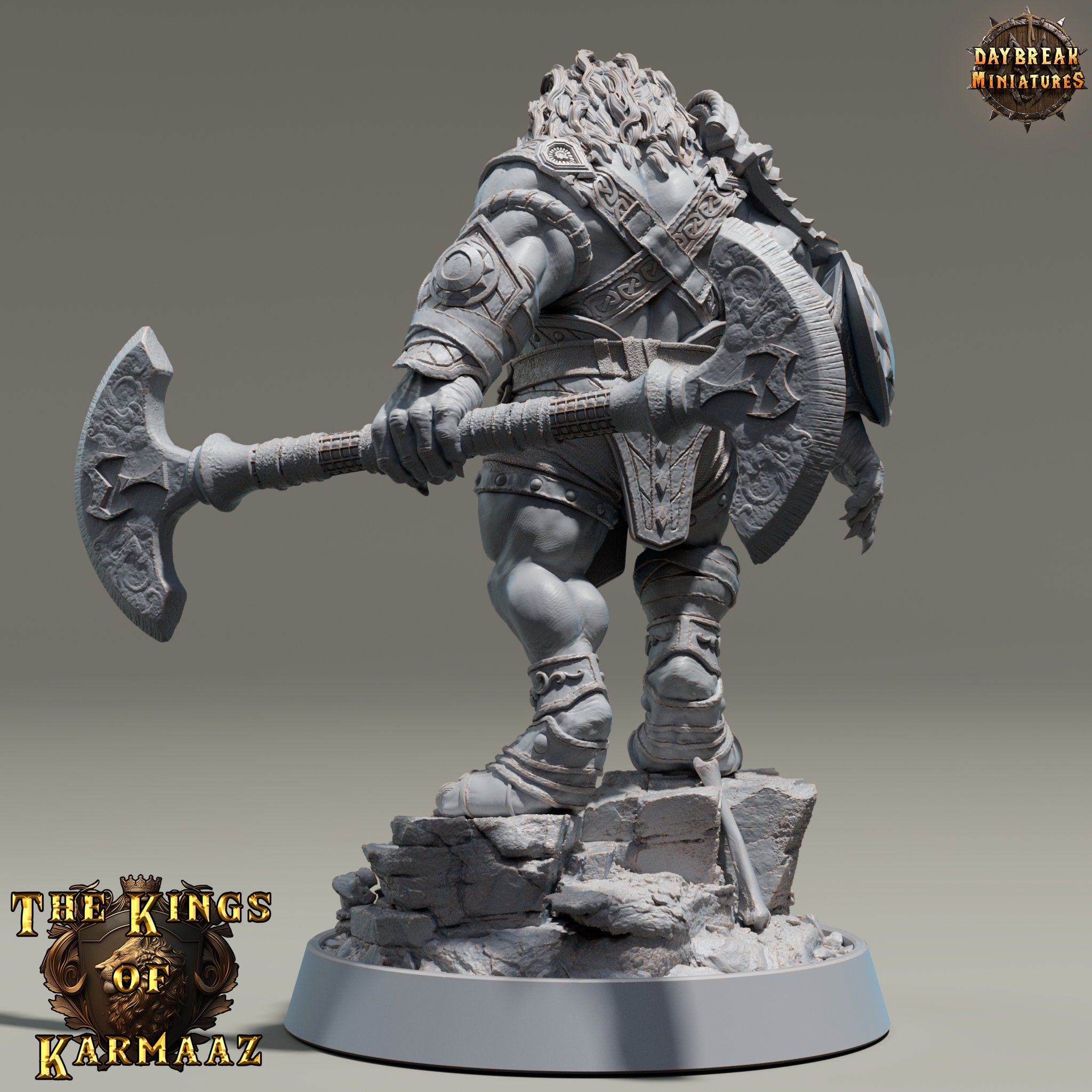 Lion kingdom - King Emmering - The Kings of Karmaaz, daybreak miniatures, for Wargames, Pathfinder, Dungeons & Dragons