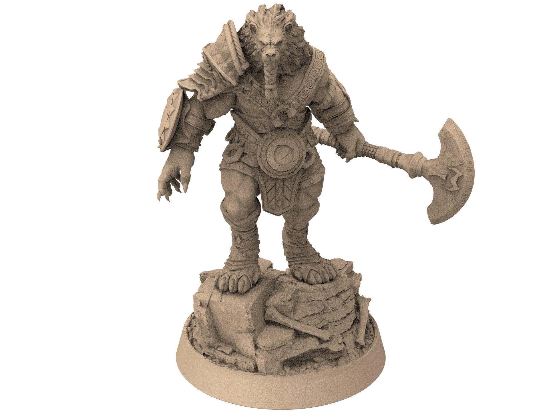 Lion kingdom - King Emmering - The Kings of Karmaaz, daybreak miniatures, for Wargames, Pathfinder, Dungeons & Dragons