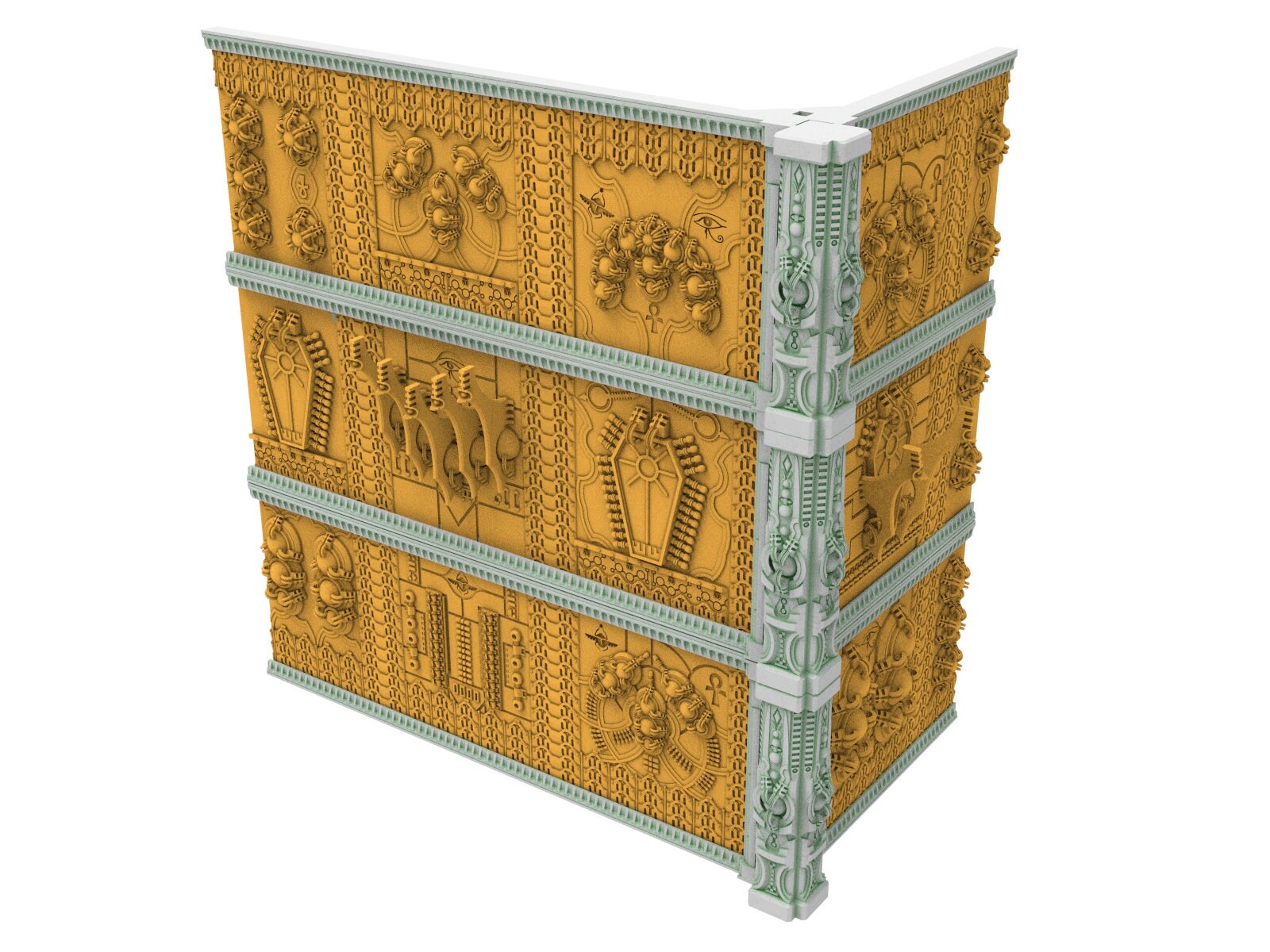 40k WTC 2 stored Ruins, Cinan necropolis egyptian futuristic biome, building scenery terrain, for warmachine, infinity, wargame scifi...