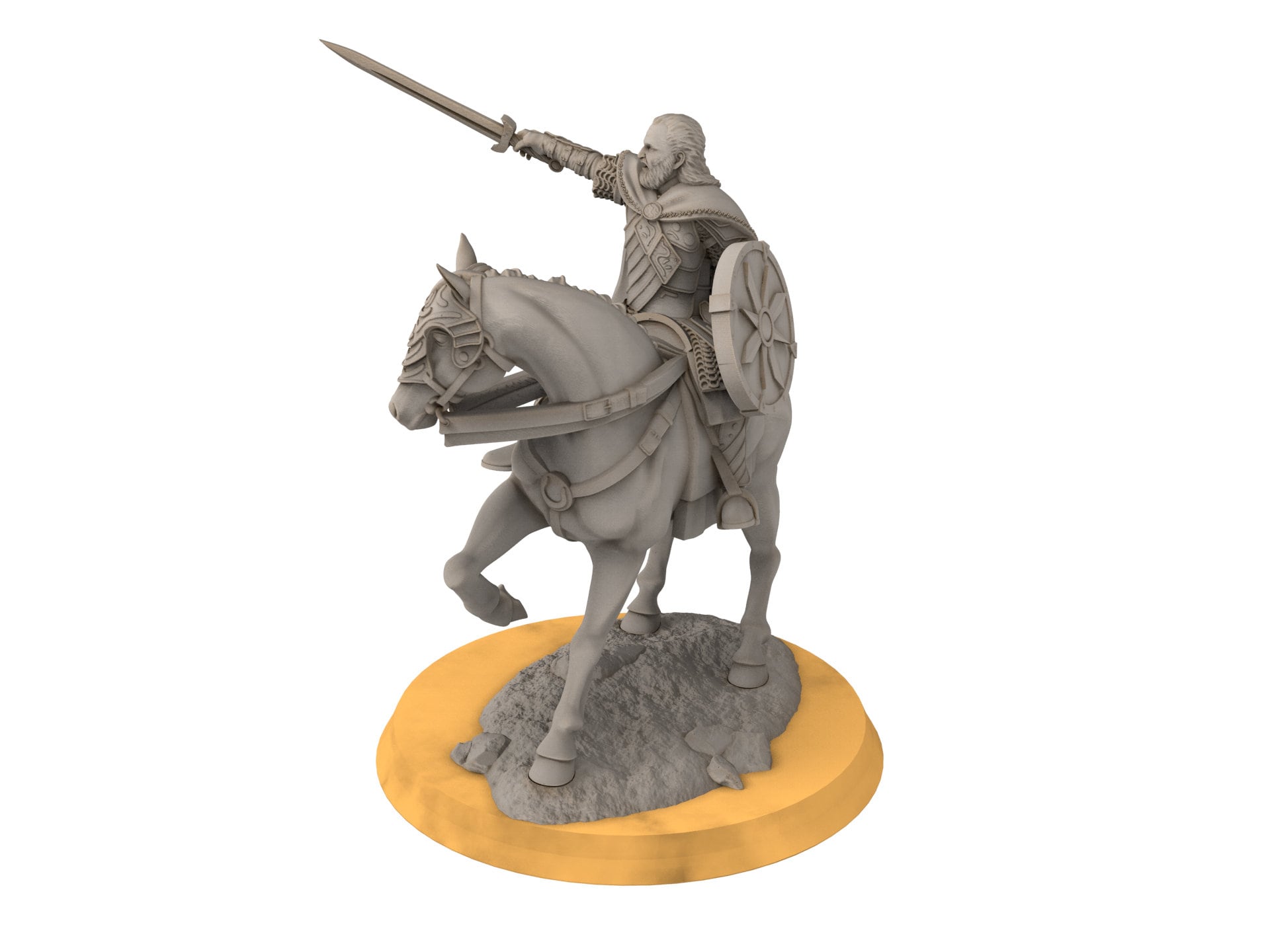 Rohan - West Human King, Knight of Rohan, the Horse-lords, rider of the mark, minis for wargame D&D, Lotr...