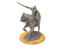 Load image into Gallery viewer, Rohan - West Human King, Knight of Rohan, the Horse-lords, rider of the mark, minis for wargame D&amp;D, Lotr...
