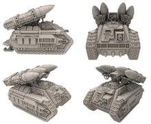 Load image into Gallery viewer, Rundsgaard - Nidhögg &amp; Fafnir Battle Tank, imperial infantry, post-apocalyptic empire, usable for tabletop wargame.
