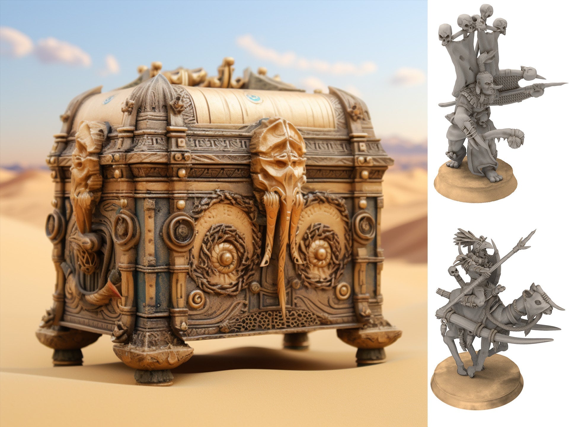 Khandahar - Mystery box Chariot people on raid, Discounted surprise army starter, Middle rings miniatures for wargame D&D, Lotr...