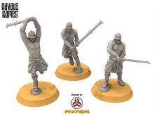 Load image into Gallery viewer, Orcs horde - Blood Handed Berserkers, Middle rings miniatures for wargame D&amp;D, Lotr... Medbury miniatures
