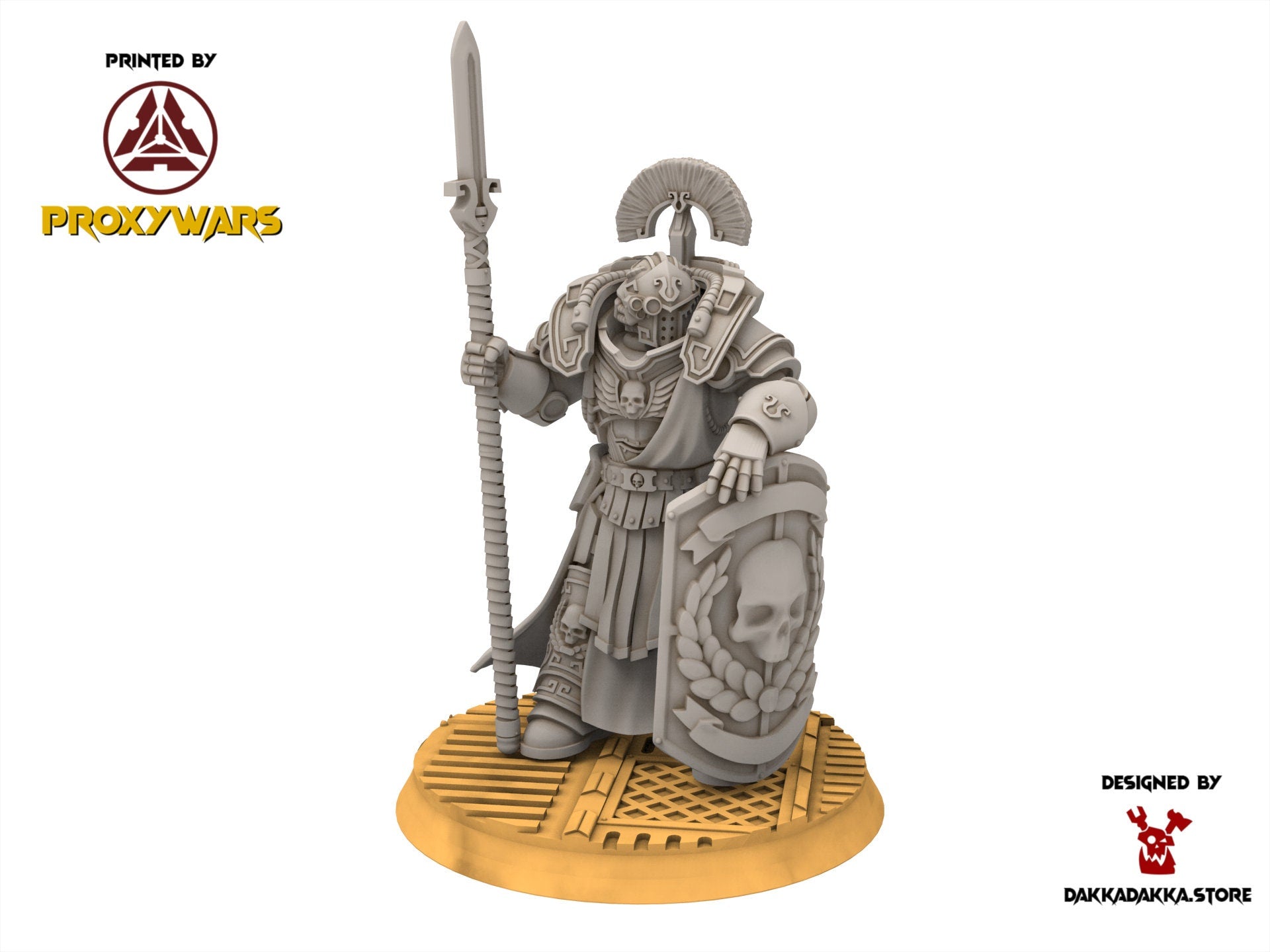 Legio Prima - Agamemnon The Cohorte Commander, mechanized infantry, post apocalyptic empire, usable for tabletop wargame.