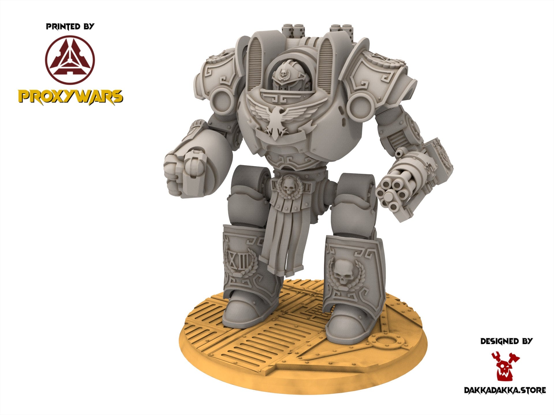 Legio Prima - Victrix Colossus, mechanized infantry, post apocalyptic empire, usable for tabletop wargame.