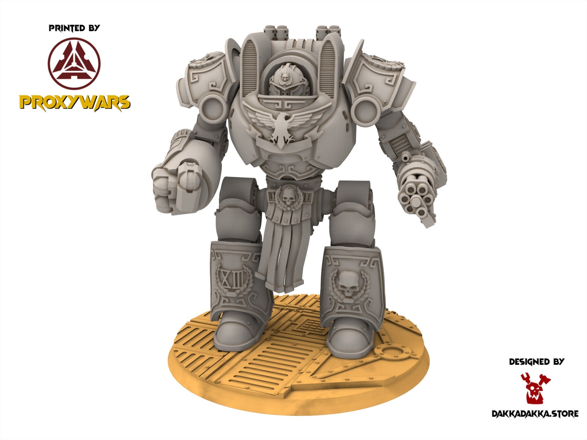 Legio Prima - Victrix Colossus, mechanized infantry, post apocalyptic empire, usable for tabletop wargame.