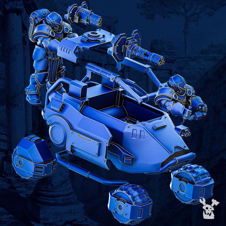 Legio Prima - Сataphract Сurrus, mechanized infantry, post apocalyptic empire, usable for tabletop wargame.