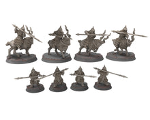 Load image into Gallery viewer, Dwarves - Gur-Adar Clibanarii Dwarves goat riders dismounted, The Dwarfs of The Mountains, for Lotr, Medbury miniatures
