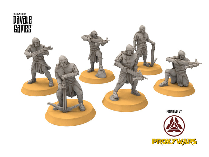 Orcs horde - Orc Crossbows infantry, Blood Handed Orcs Crossbow, Middle rings miniatures for wargame D&D, Lotr... Medbury miniatures