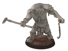 Load image into Gallery viewer, Goblin Cave - Fell Kingdom Trolls, Tamed cave troll warriors warband, Middle rings miniatures for wargame D&amp;D, Lotr... Medbury miniatures
