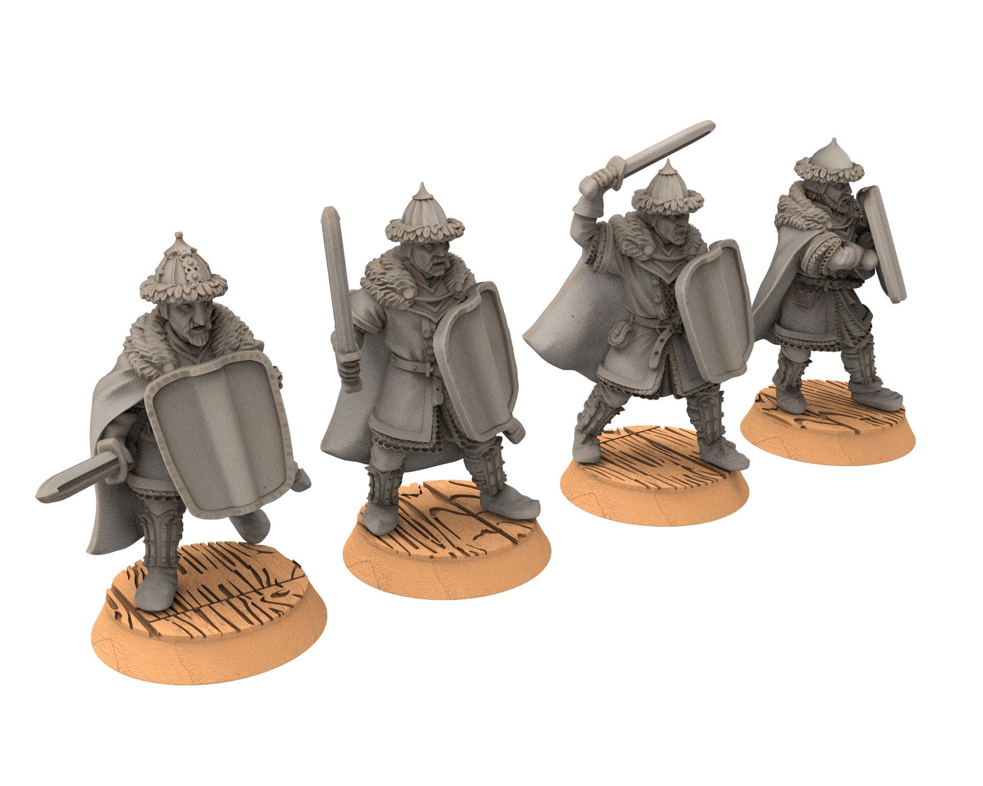 Lakecity - Pikemen of lakecity Torgorod, hero, Lake, dragon, Misty Mountains, Town miniatures for wargame D&D, Lotr... Medbury miniatures