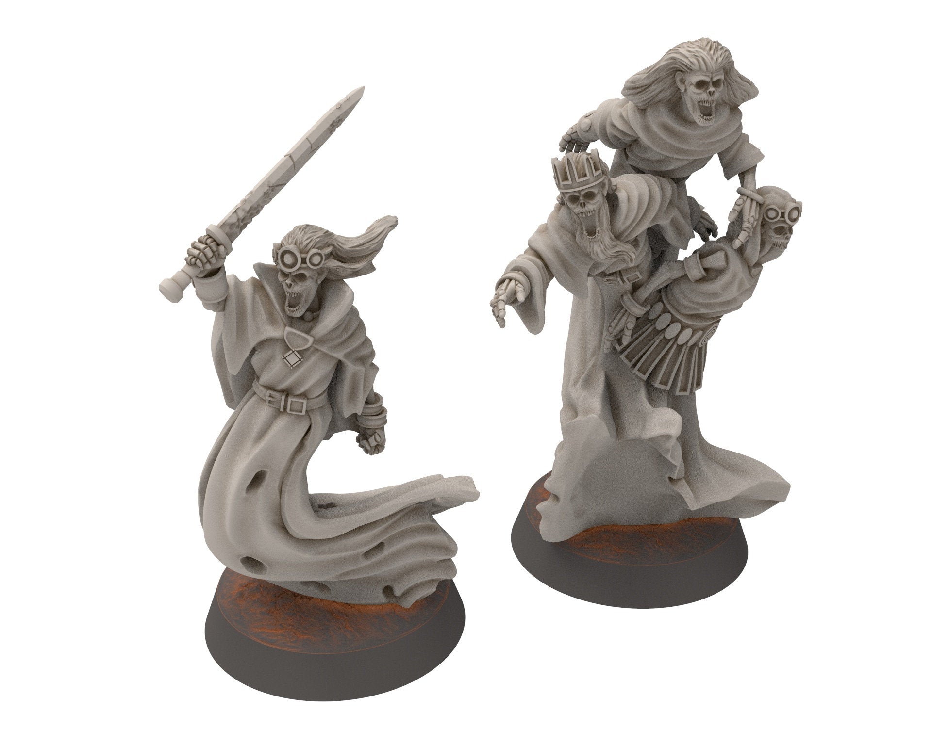 Undead Ghosts - Zombies of the old battlefield, marshland of the east, Ghosts of the old world miniatures for wargame D&D, LOTR...