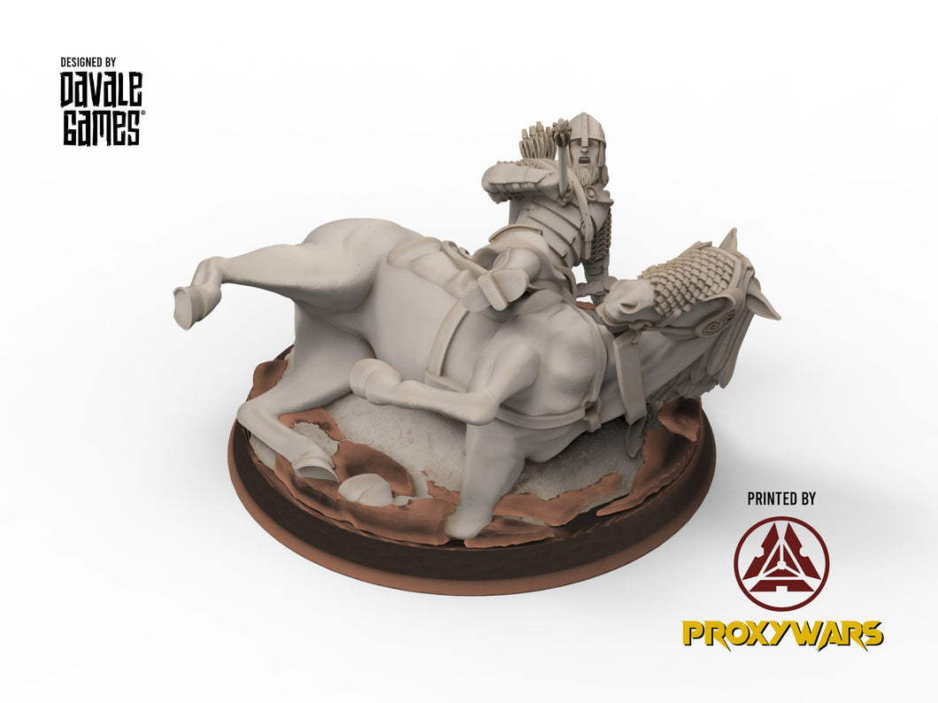 Rohan - Death West Human on Horse, Knight of Rohan, the Horse-lords, rider of the mark, minis for wargame D&D, Lotr...