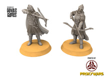 Load image into Gallery viewer, Rohan - West Human Outriders on Foot, Knight of Rohan, the Horse-lords, rider of the mark, minis for wargame D&amp;D, Lotr...
