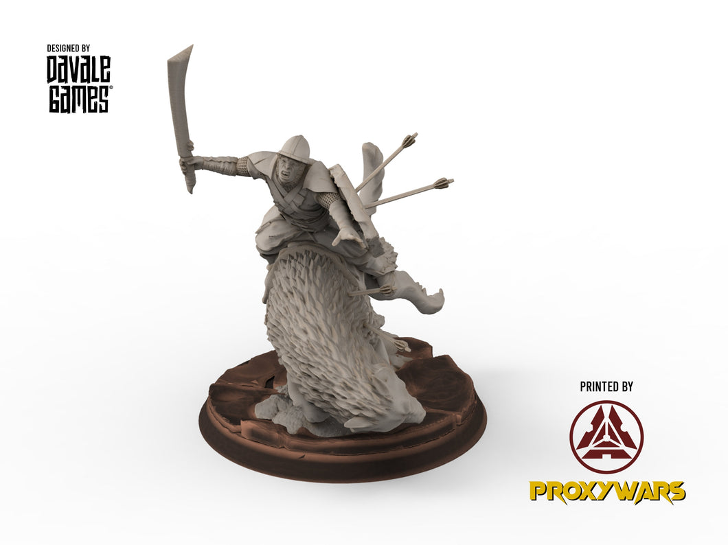 Orc horde - Death Orc Warg Rider , Orc warriors warband, Middle rings miniatures pour wargame D&D, Lotr...