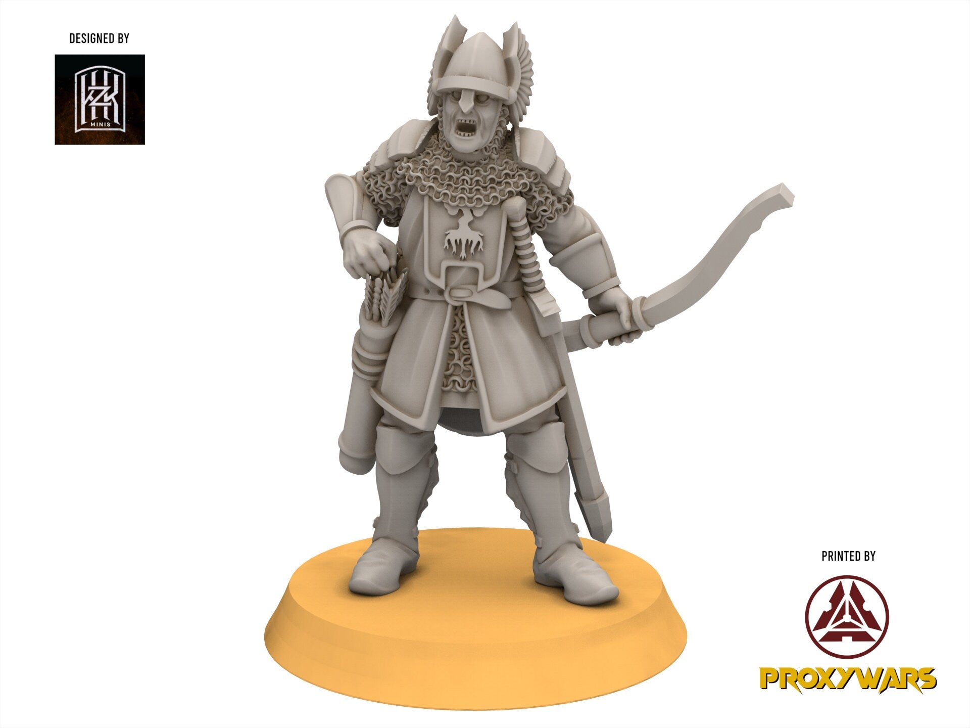 Gandor - Bowmen, Defender of the city wall, miniature for wargame D&D, Lotr... Khurzluk Miniatures