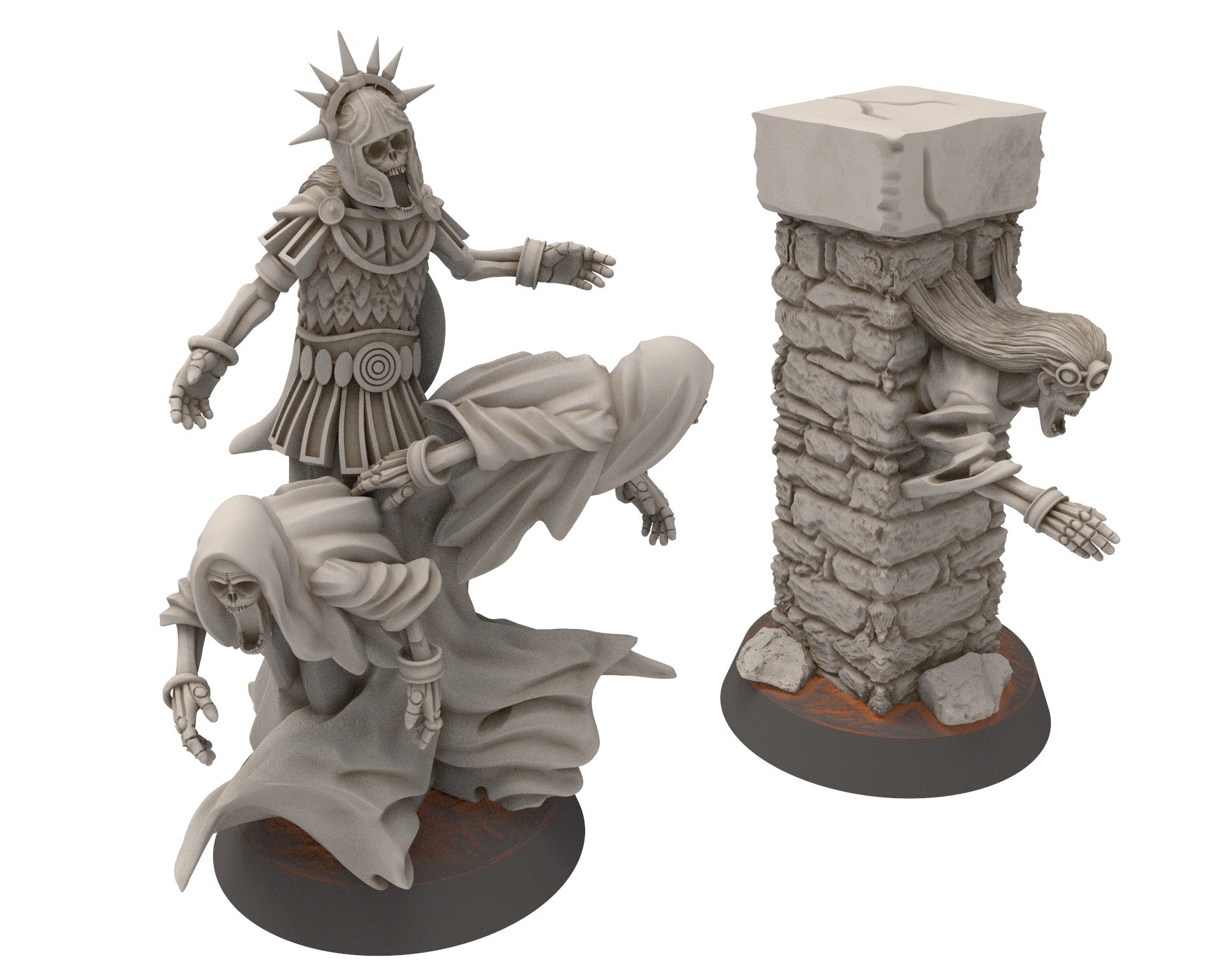 Undead Ghosts - Treasure of the Spectre old battlefield, marshland of the east, Ghosts of the old world miniatures for wargame D&D, LOTR...