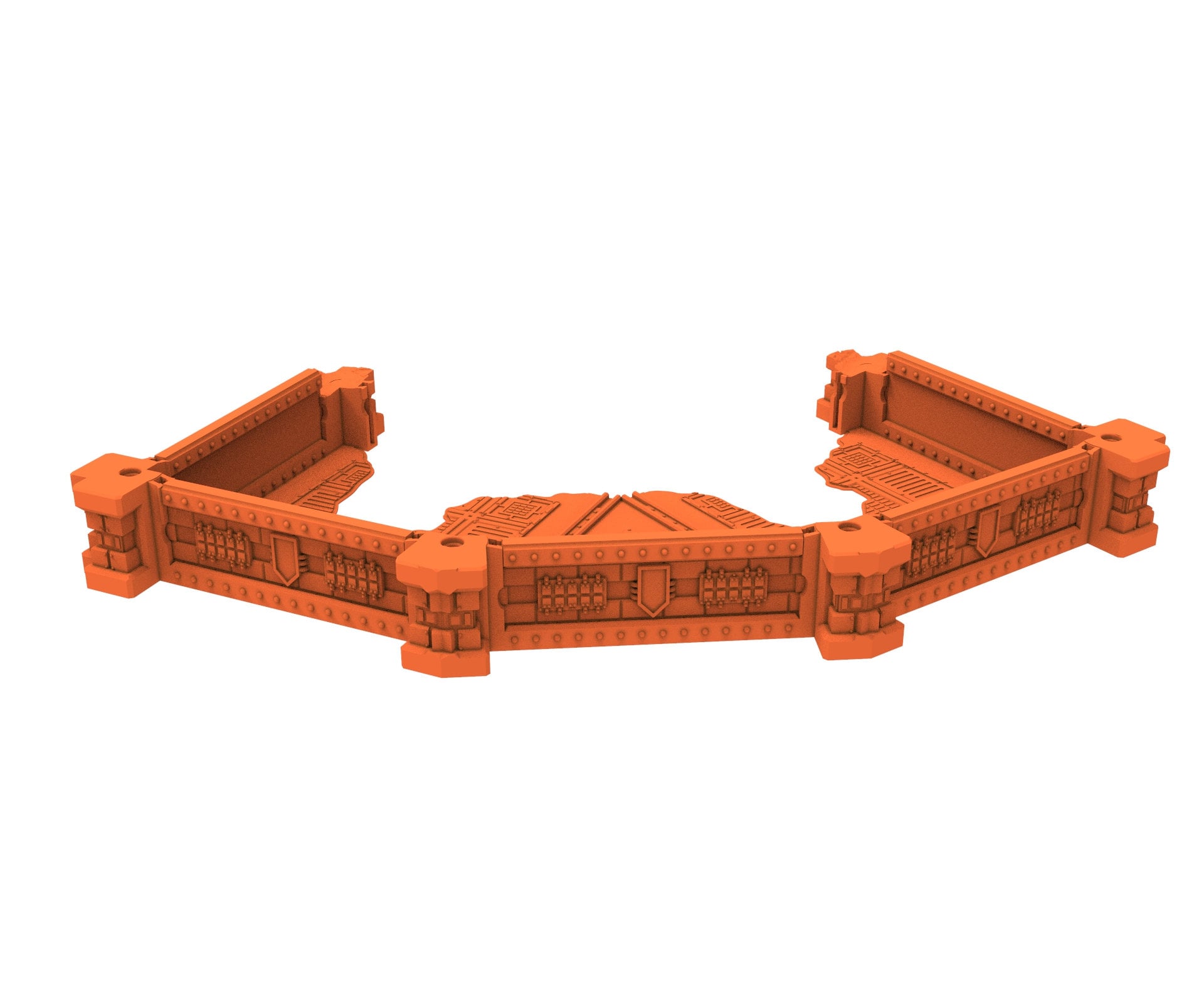 Industrial Ruined building printed in PLA and resin usable for warmachine, Damocles, One Page Rule, Firefight, infinity, scifi wargame...