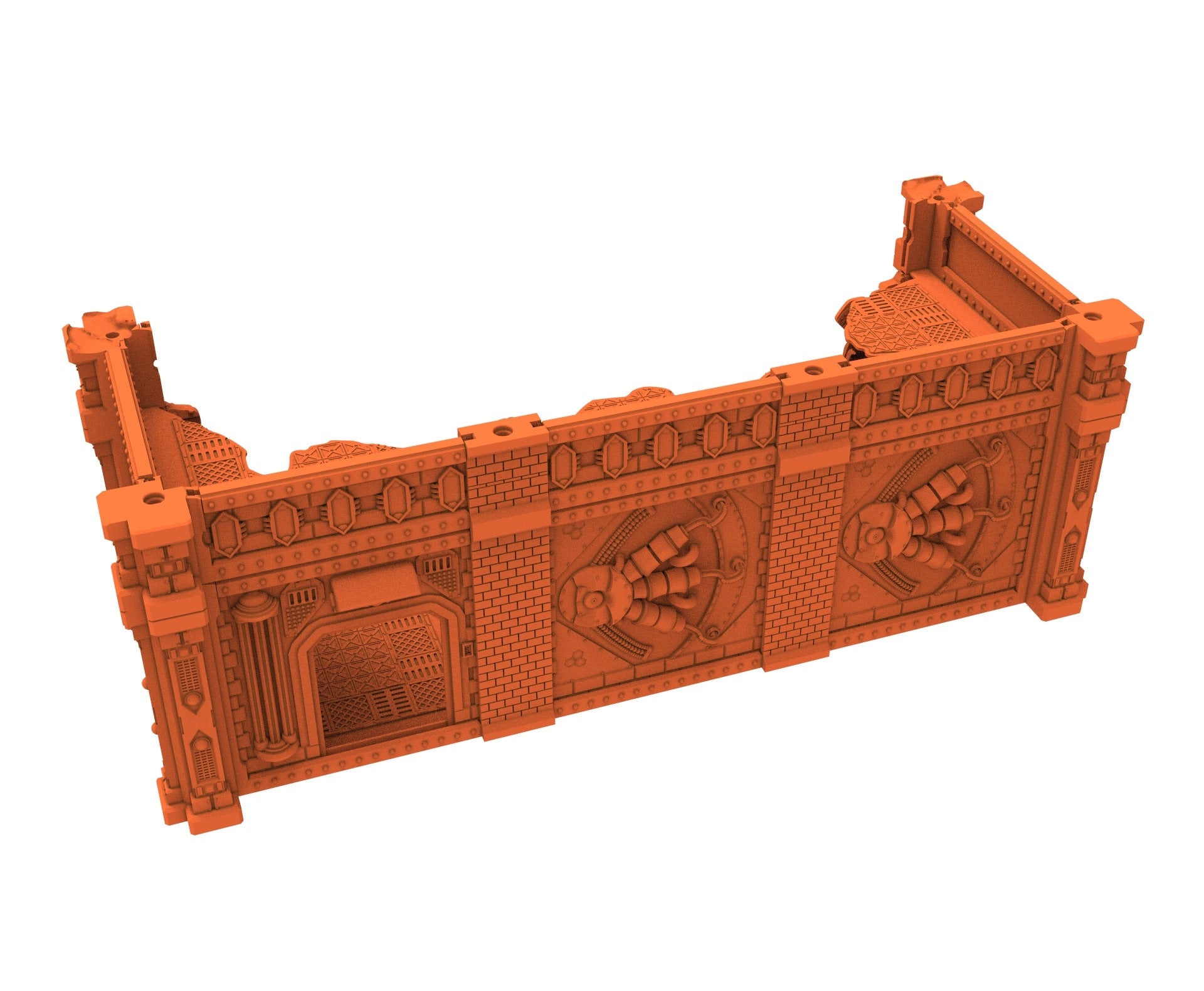 Industrial Ruined building printed in PLA and resin usable for warmachine, Damocles, One Page Rule, Firefight, infinity, scifi wargame...