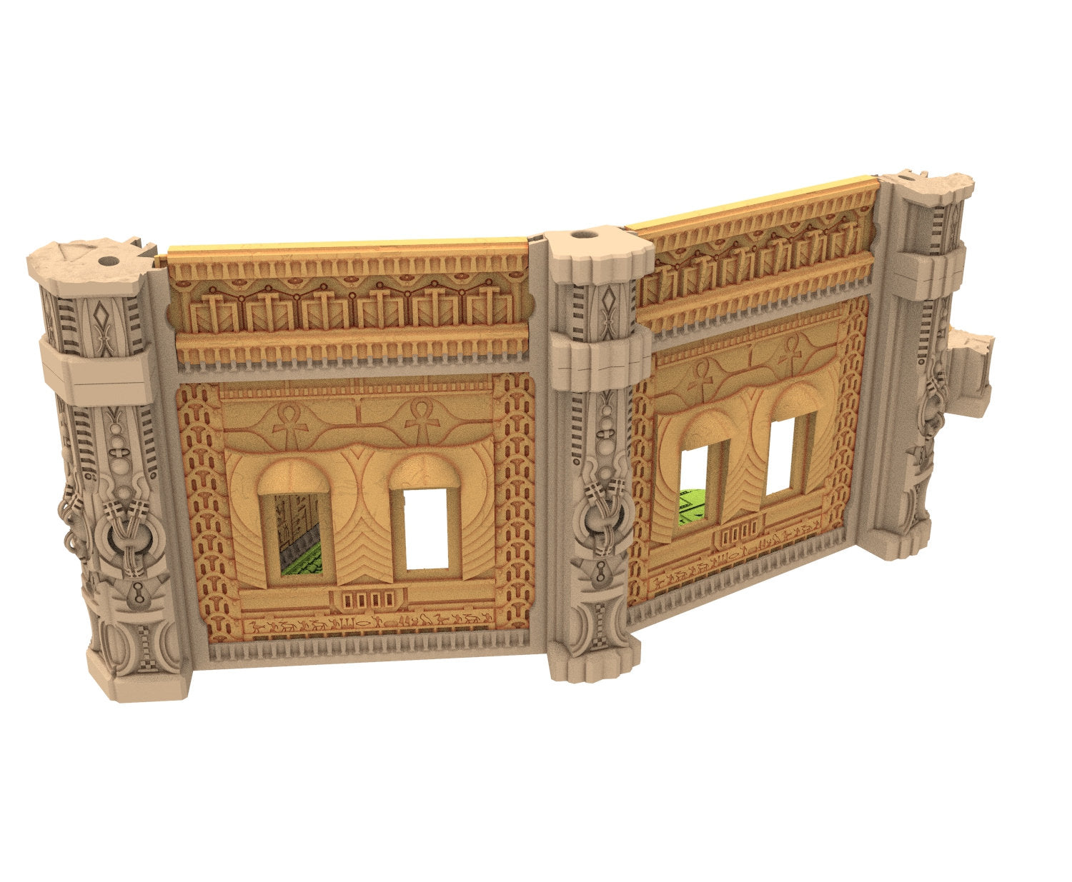 Cinan Haven Ruined building printed in PLA and resin usable for warmachine, Damocles, One Page Rule, Firefight, infinity, scifi wargame...