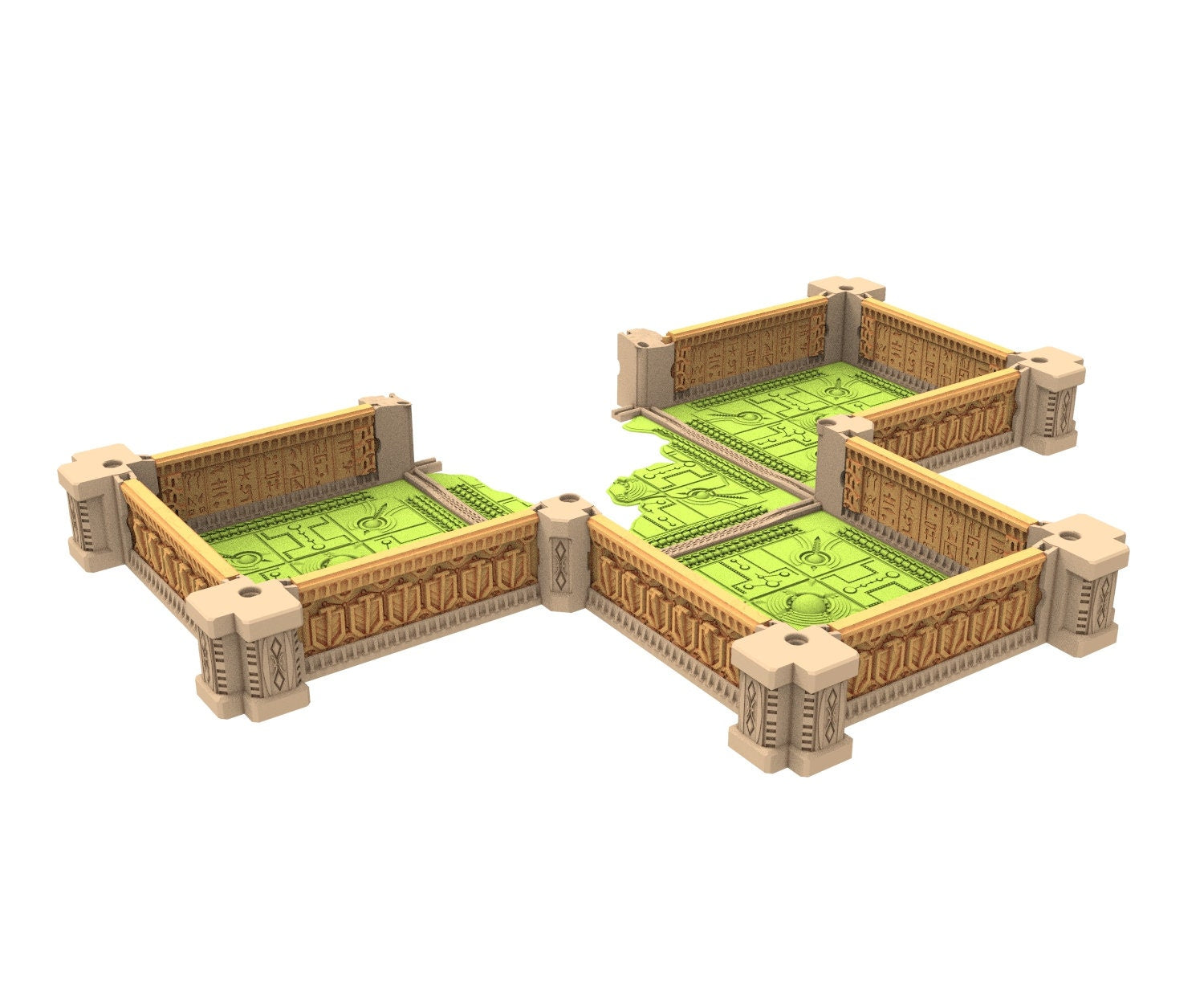 Cinan Haven Ruined building printed in PLA and resin usable for warmachine, Damocles, One Page Rule, Firefight, infinity, scifi wargame...