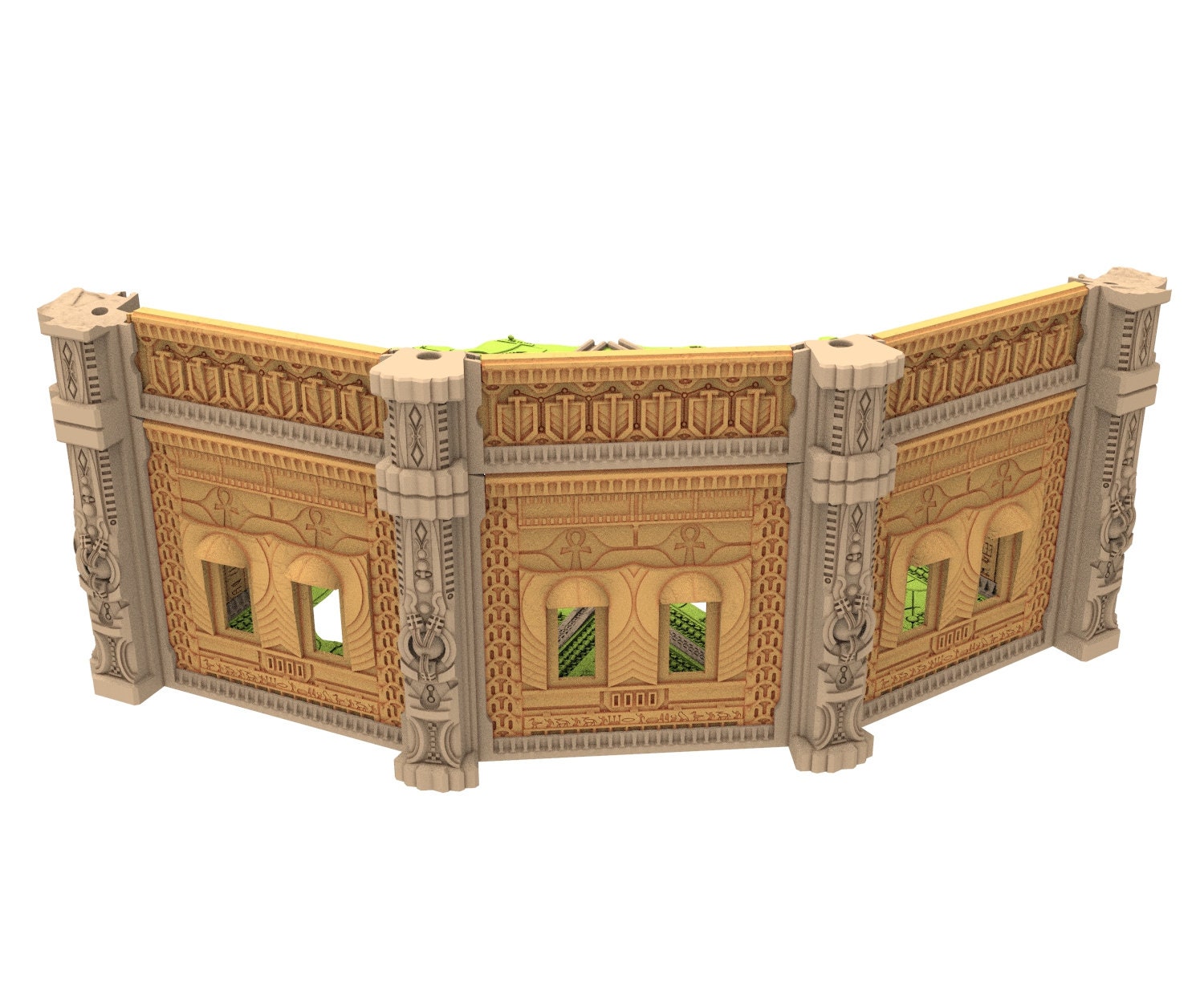 Cinan Haven Ruined building printed in PLA and resin usable for warmachine, Damocles, One Page Rule, Firefight, infinity, scifi wargame...