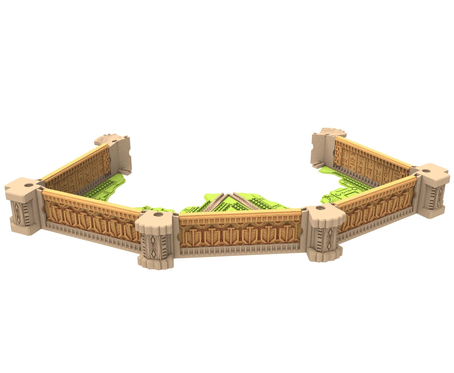 Cinan Haven Ruined building printed in PLA and resin usable for warmachine, Damocles, One Page Rule, Firefight, infinity, scifi wargame...