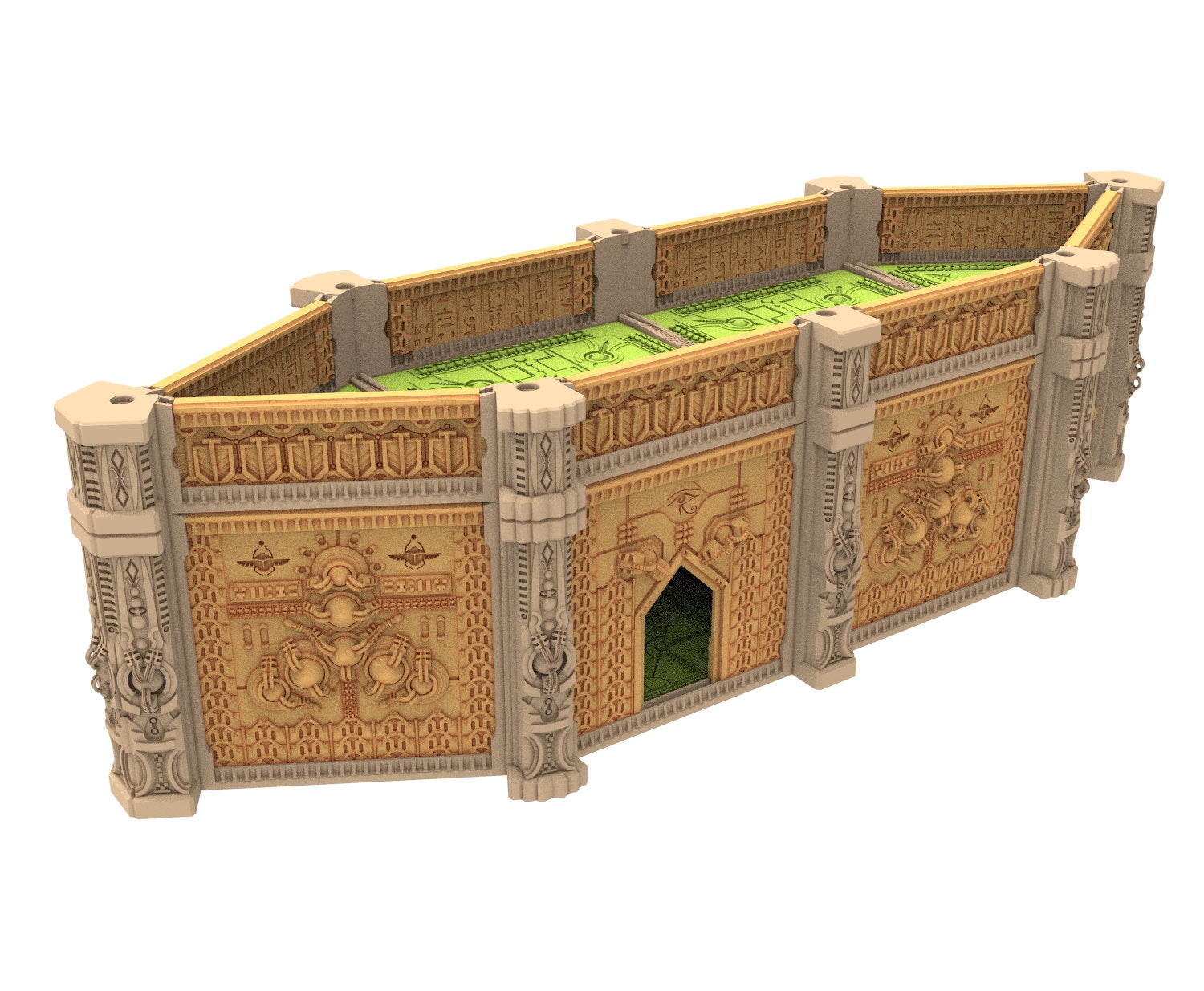 Cinan Haven Necropol building printed in PLA and resin usable for warmachine, infinity, One Page Rules, Firefight, Damocles, scifi wargame