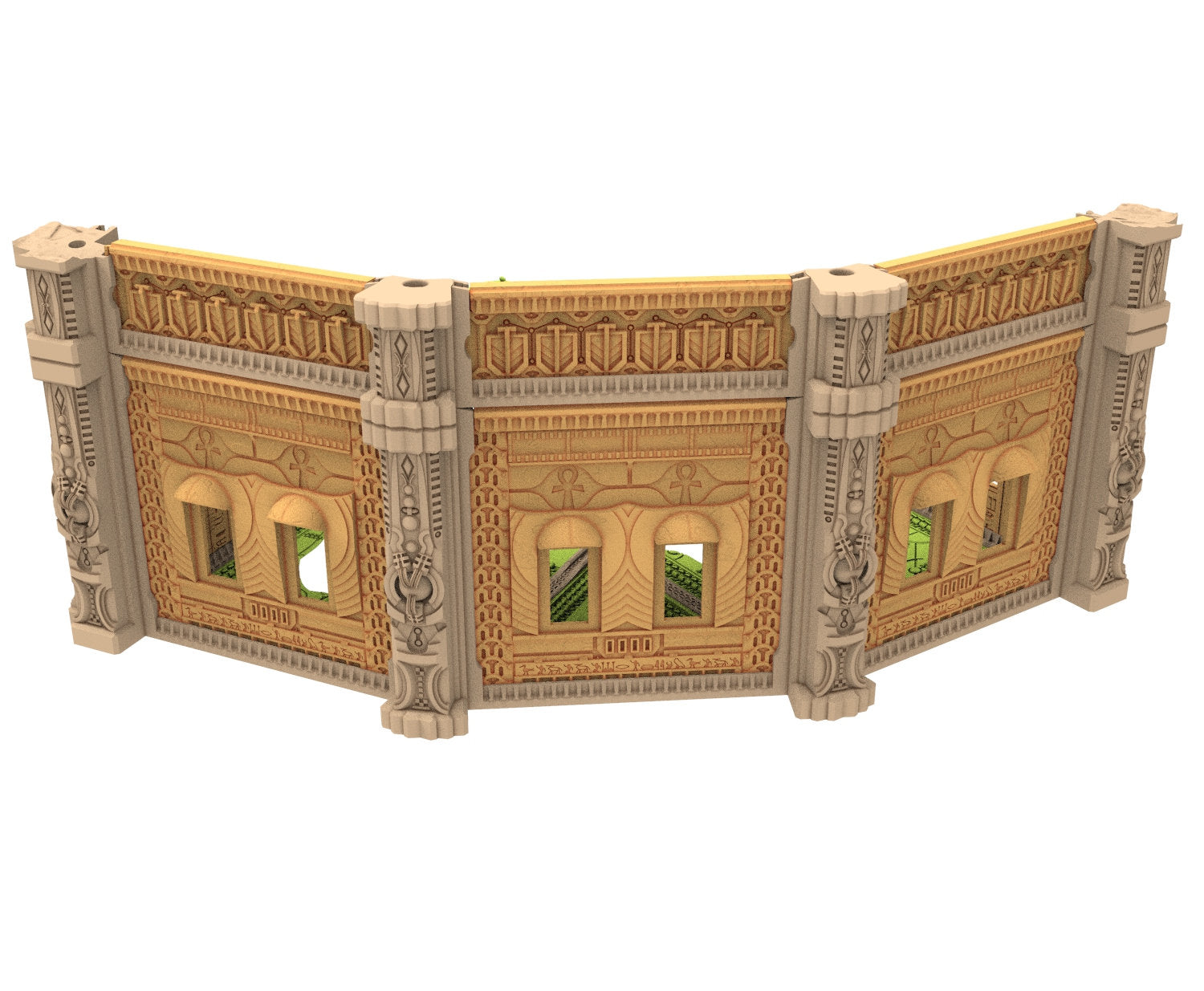 Cinan Haven Ruined building printed in PLA and resin usable for warmachine, Damocles, One Page Rule, Firefight, infinity, scifi wargame...