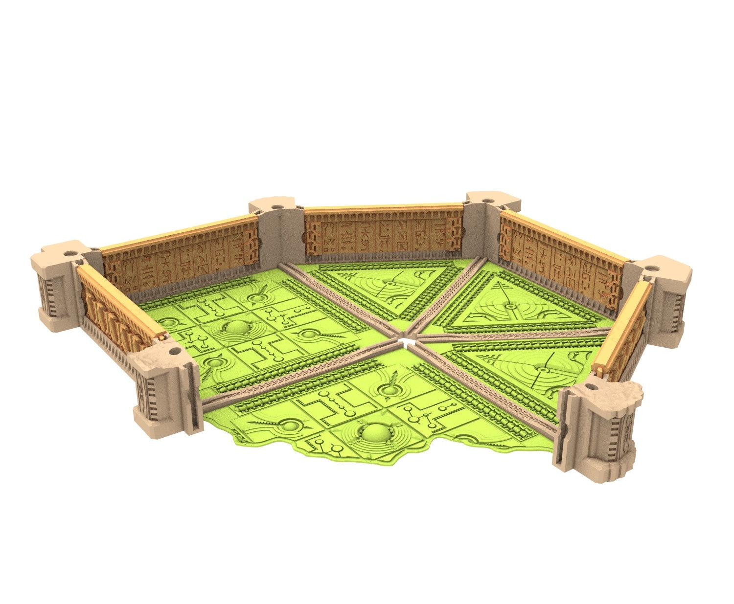 Cinan Haven Ruined building printed in PLA and resin usable for warmachine, Damocles, One Page Rule, Firefight, infinity, scifi wargame...