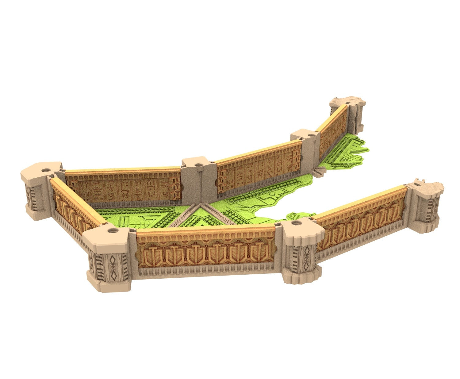 Cinan Haven Ruined building printed in PLA and resin usable for warmachine, Damocles, One Page Rule, Firefight, infinity, scifi wargame...