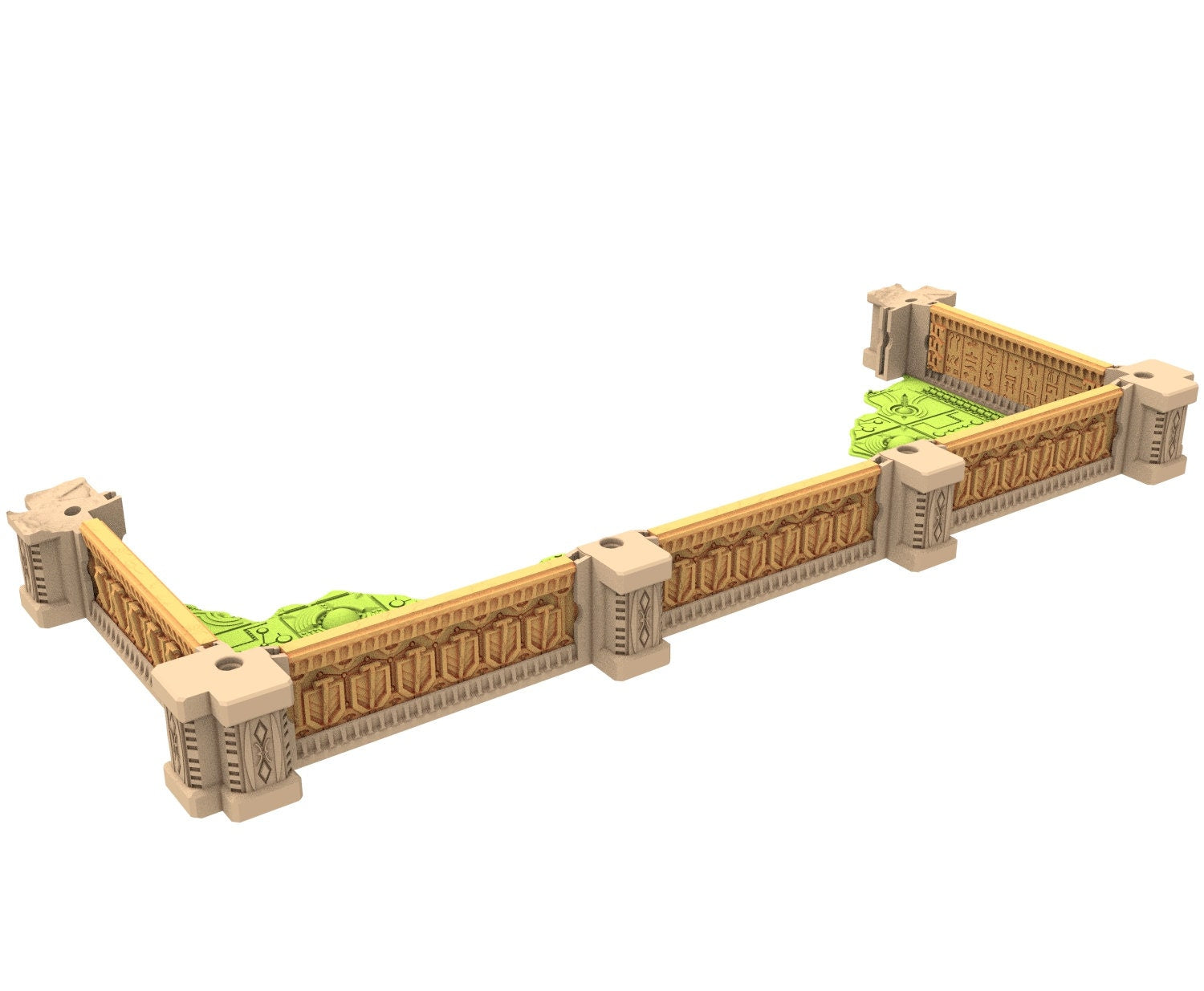 Cinan Haven Ruined building printed in PLA and resin usable for warmachine, Damocles, One Page Rule, Firefight, infinity, scifi wargame...