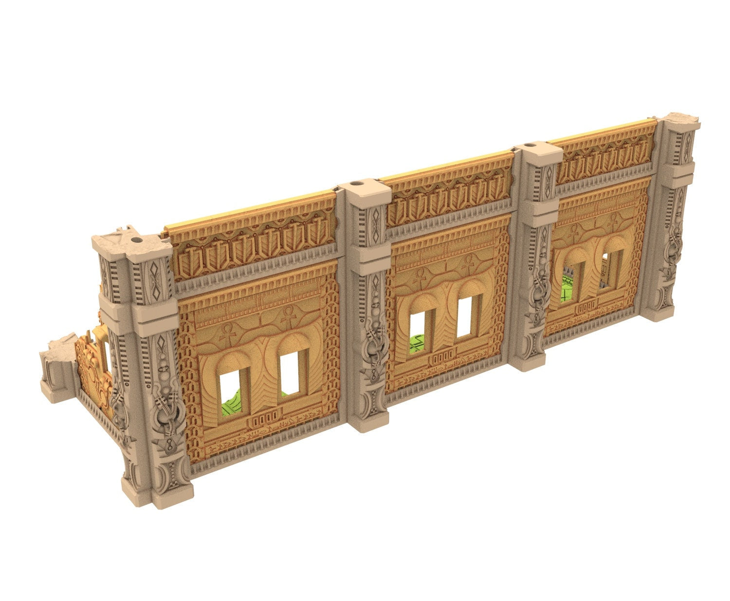 Cinan Haven Ruined building printed in PLA and resin usable for warmachine, Damocles, One Page Rule, Firefight, infinity, scifi wargame...